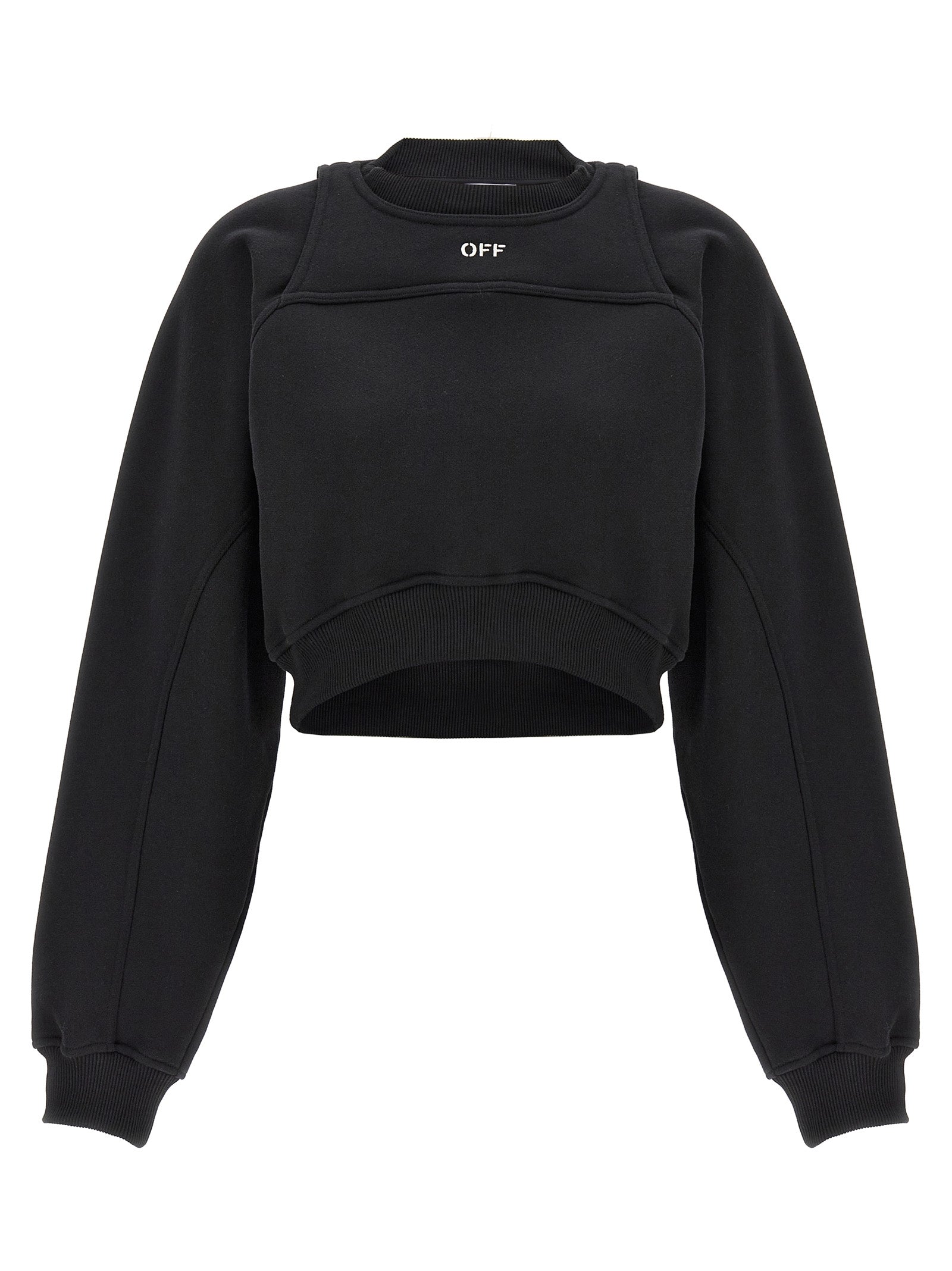 Off-White Zweifarbiger Baumwollpullover