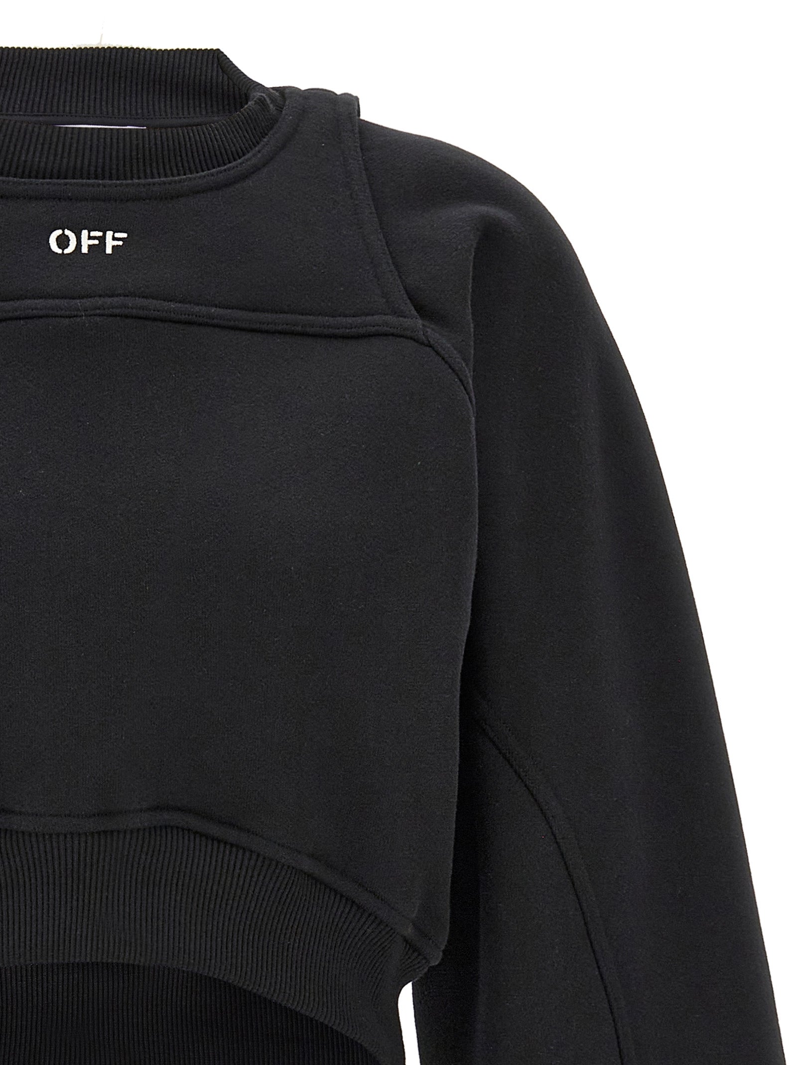 Off-White Zweifarbiger Baumwollpullover