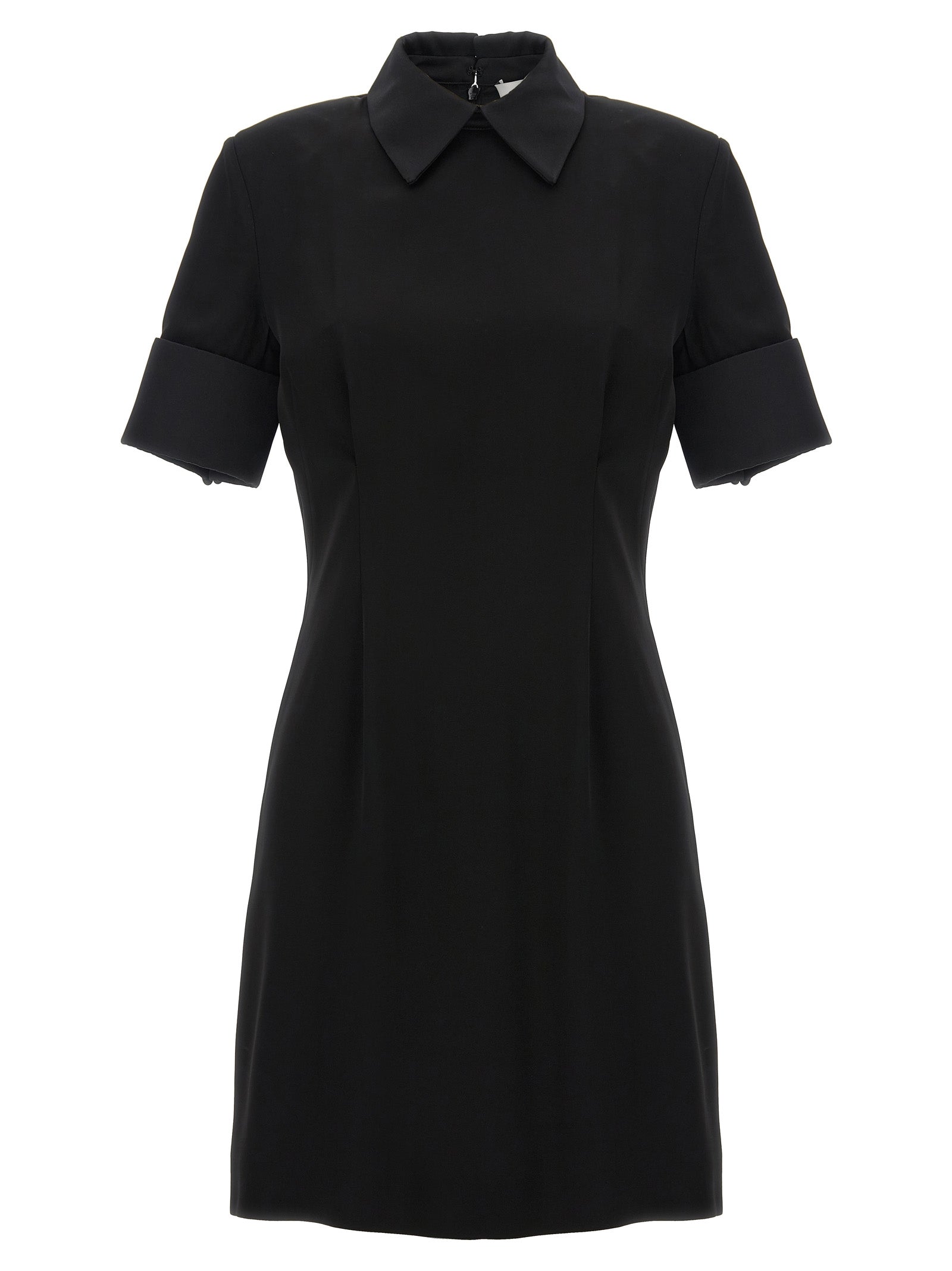 Sportmax Schwarzes Viskose-Kurzkleid
