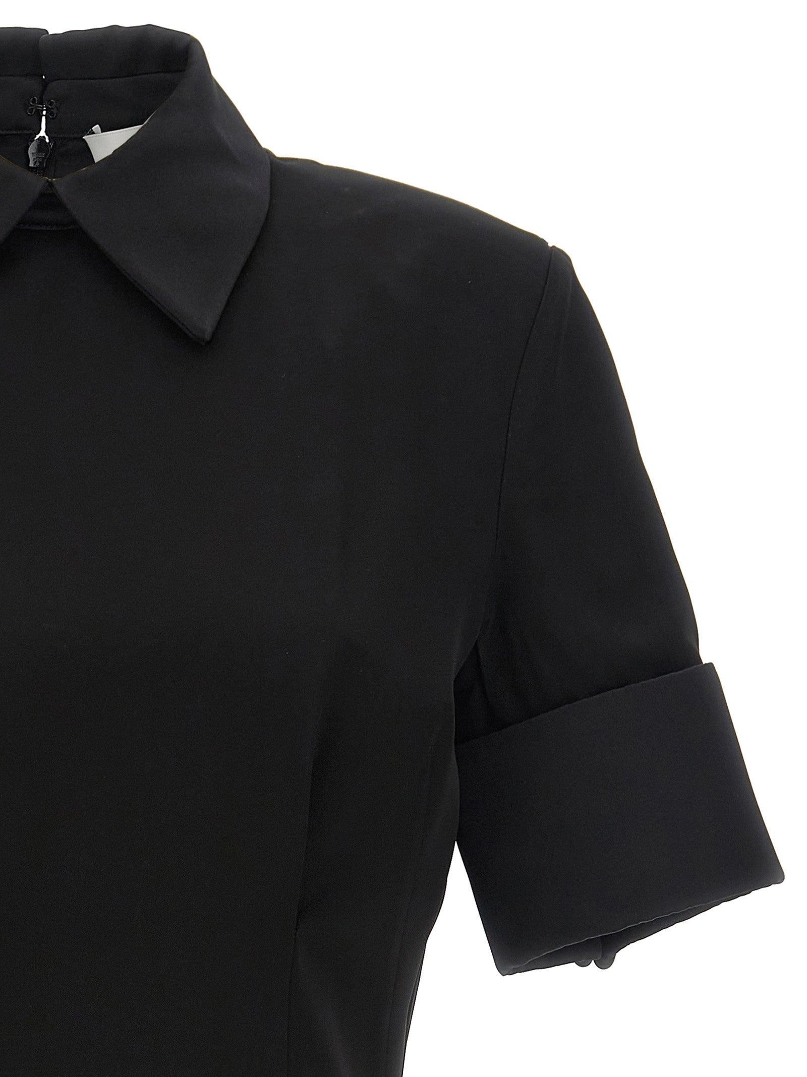 Sportmax Schwarzes Viskose-Kurzkleid