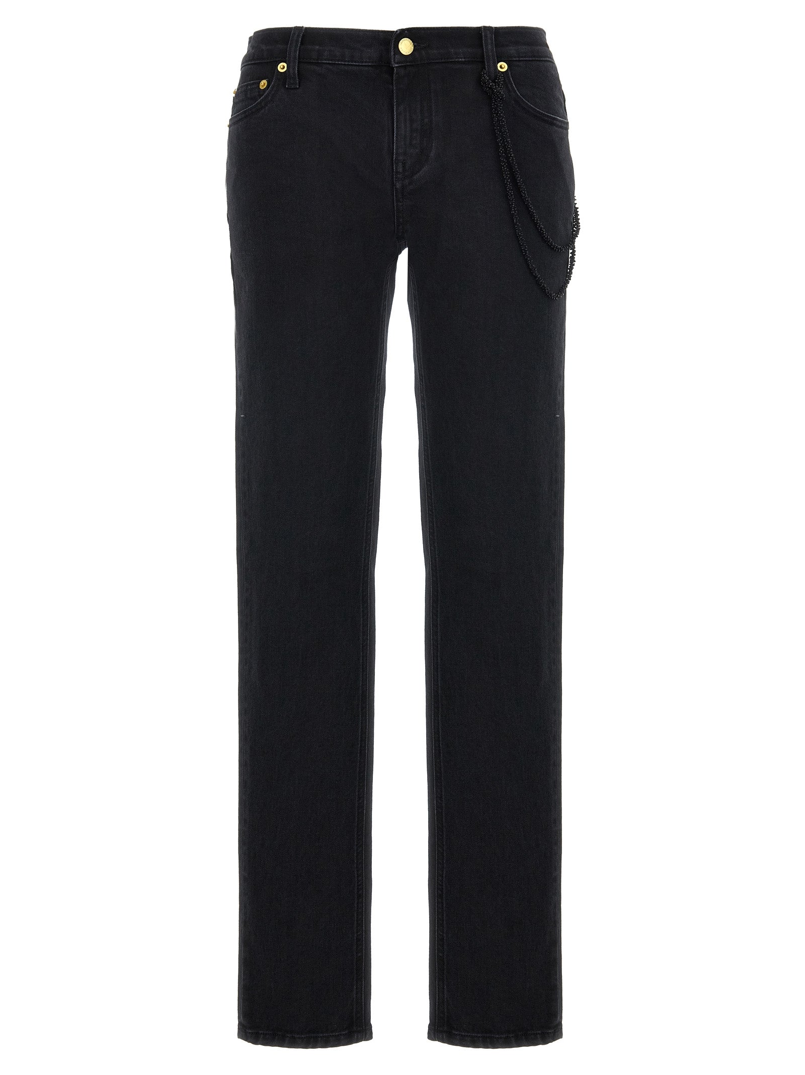Darkpark Schwarze Baumwoll-Jeans mit geradem Bein