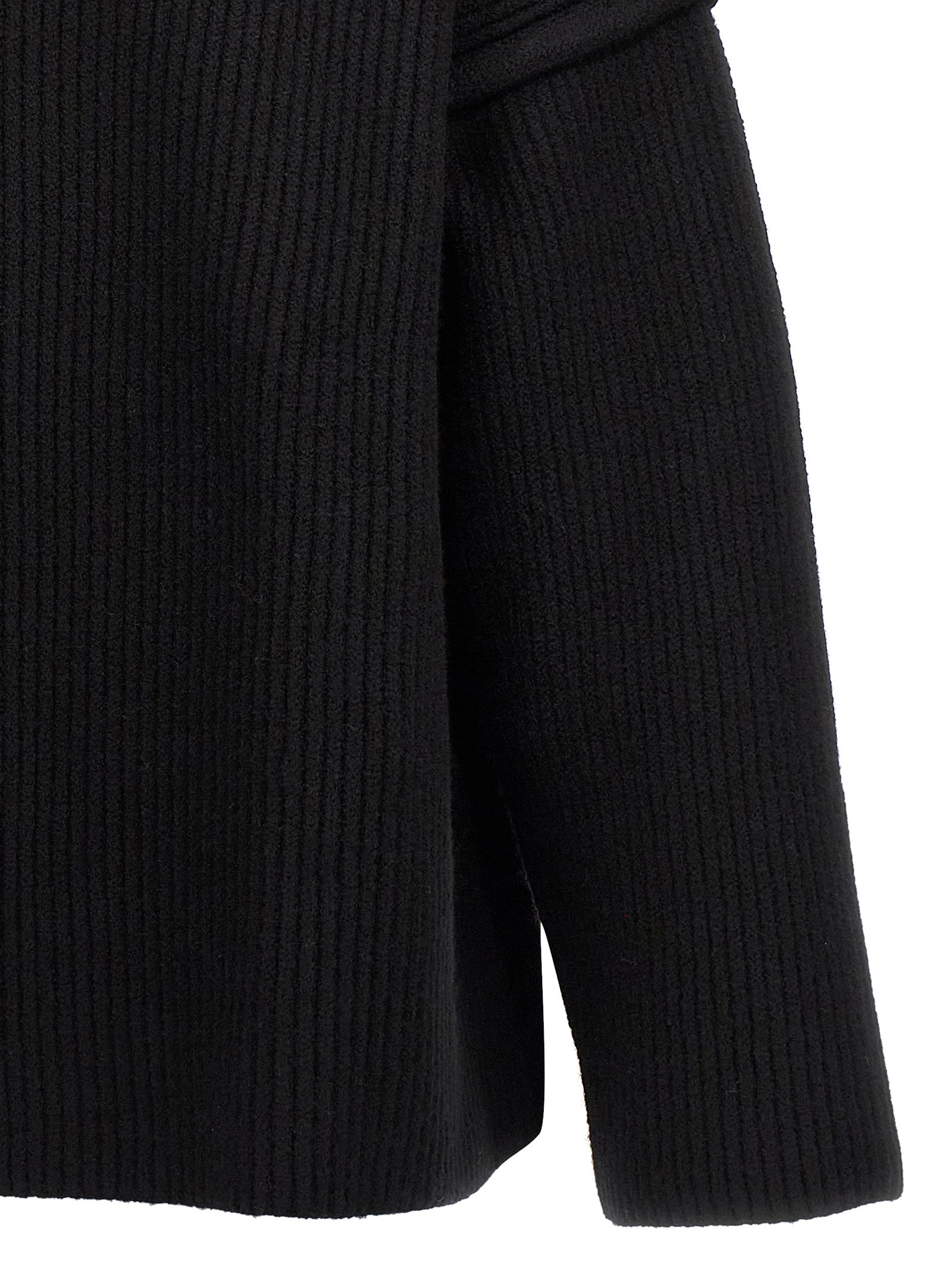 Jil Sander Schwarzer Wollcardigan