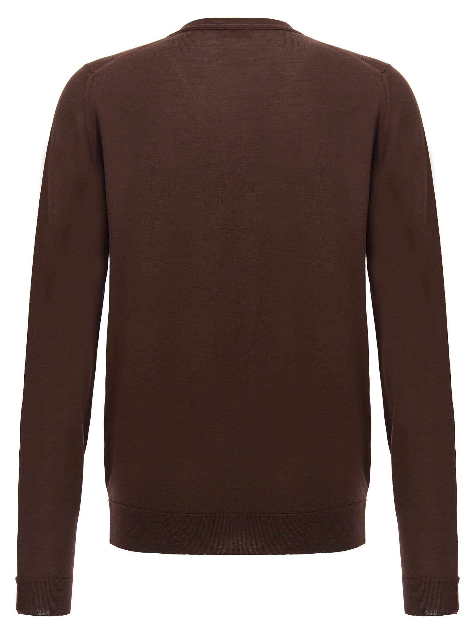 JOHN SMEDLEY Brauner Wollcardigan