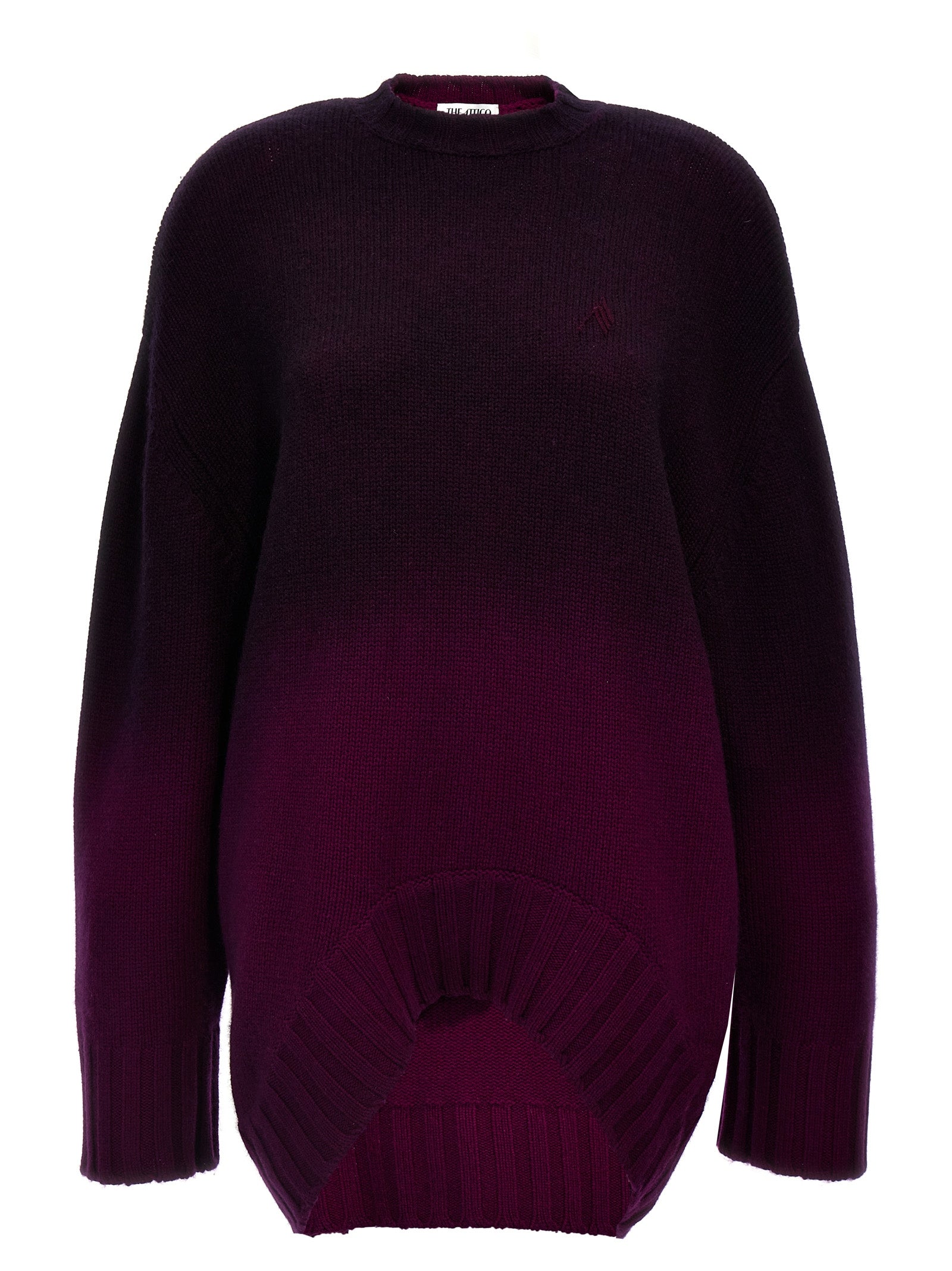 The Attico Kurzes Kleid aus violettfarbener Wolle