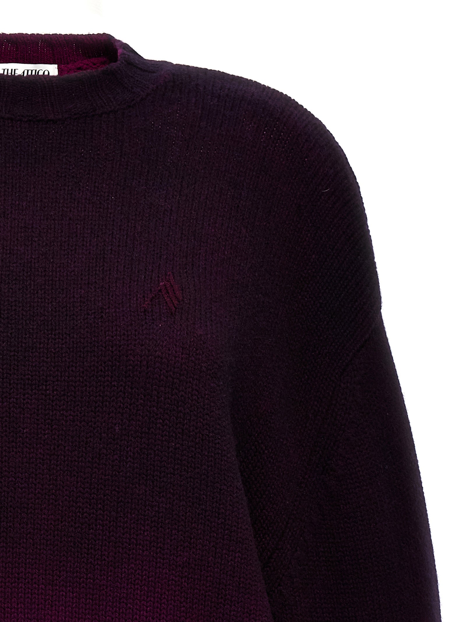 The Attico Kurzes Kleid aus violettfarbener Wolle