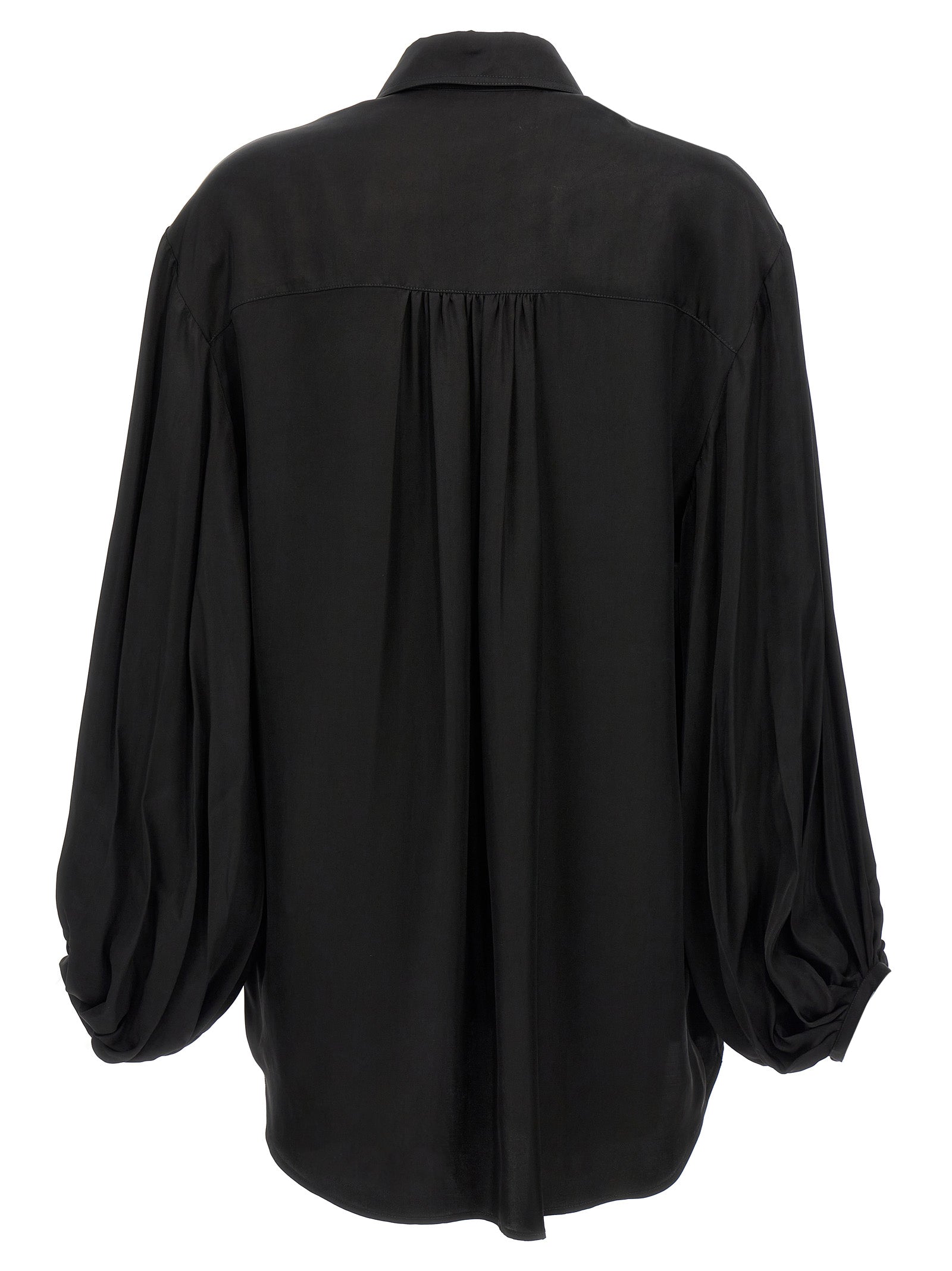 Khaite Schwarze Cupro-Bluse