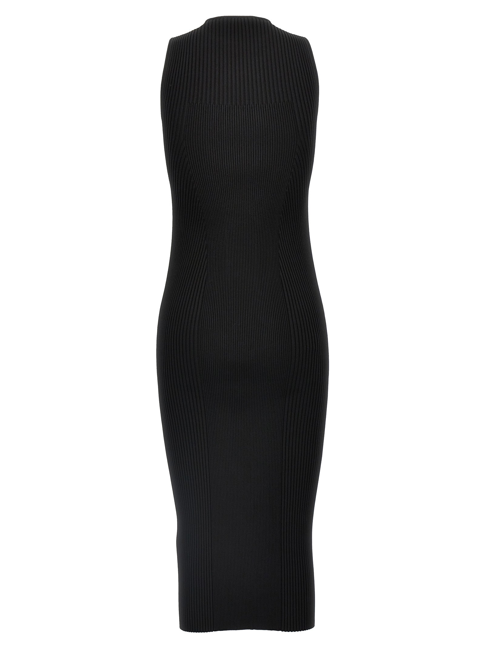 Alexander McQueen Schwarzes Midikleid aus Viskose