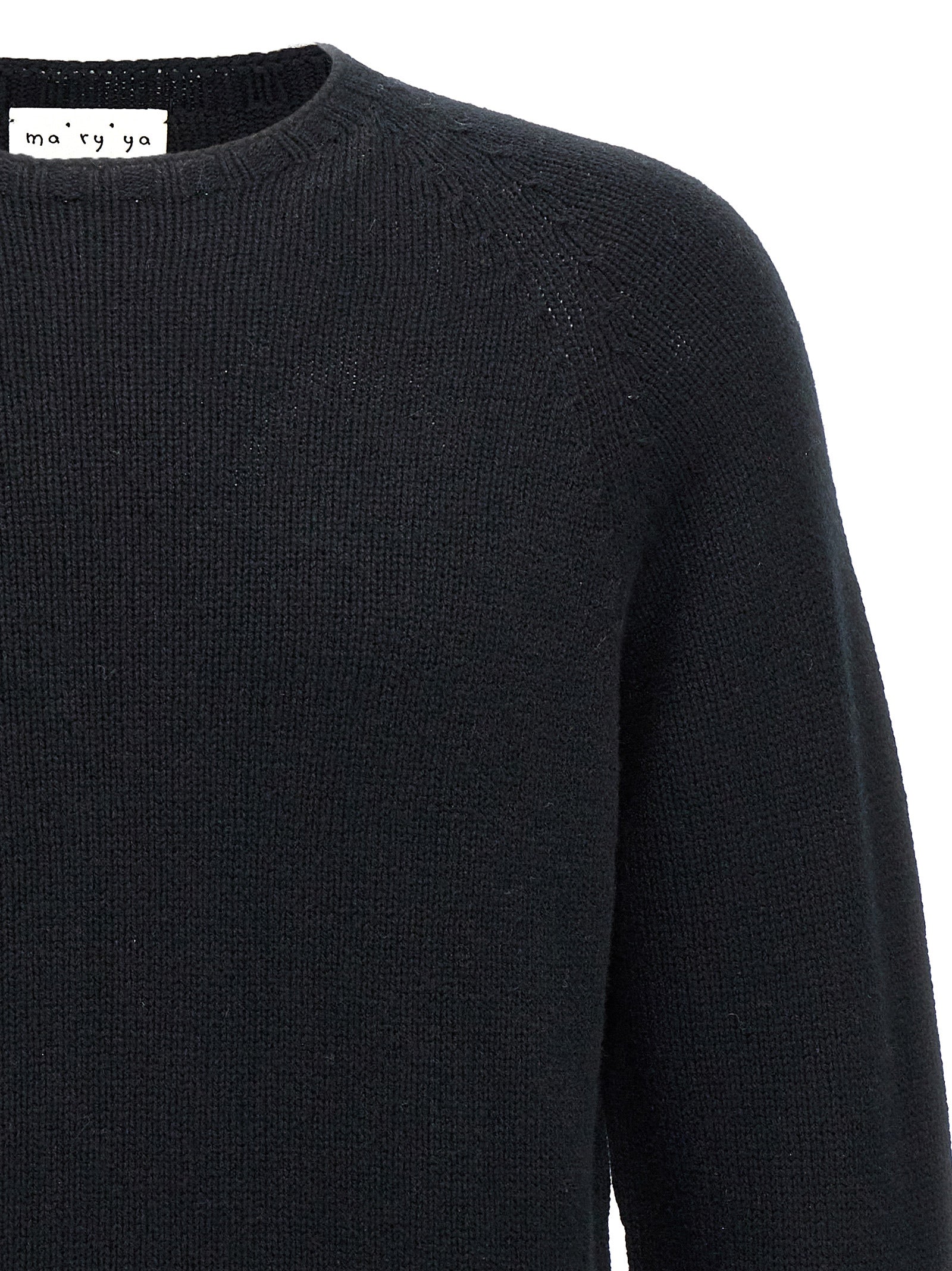 MA'RY'YA Schwarzer Wollcardigan