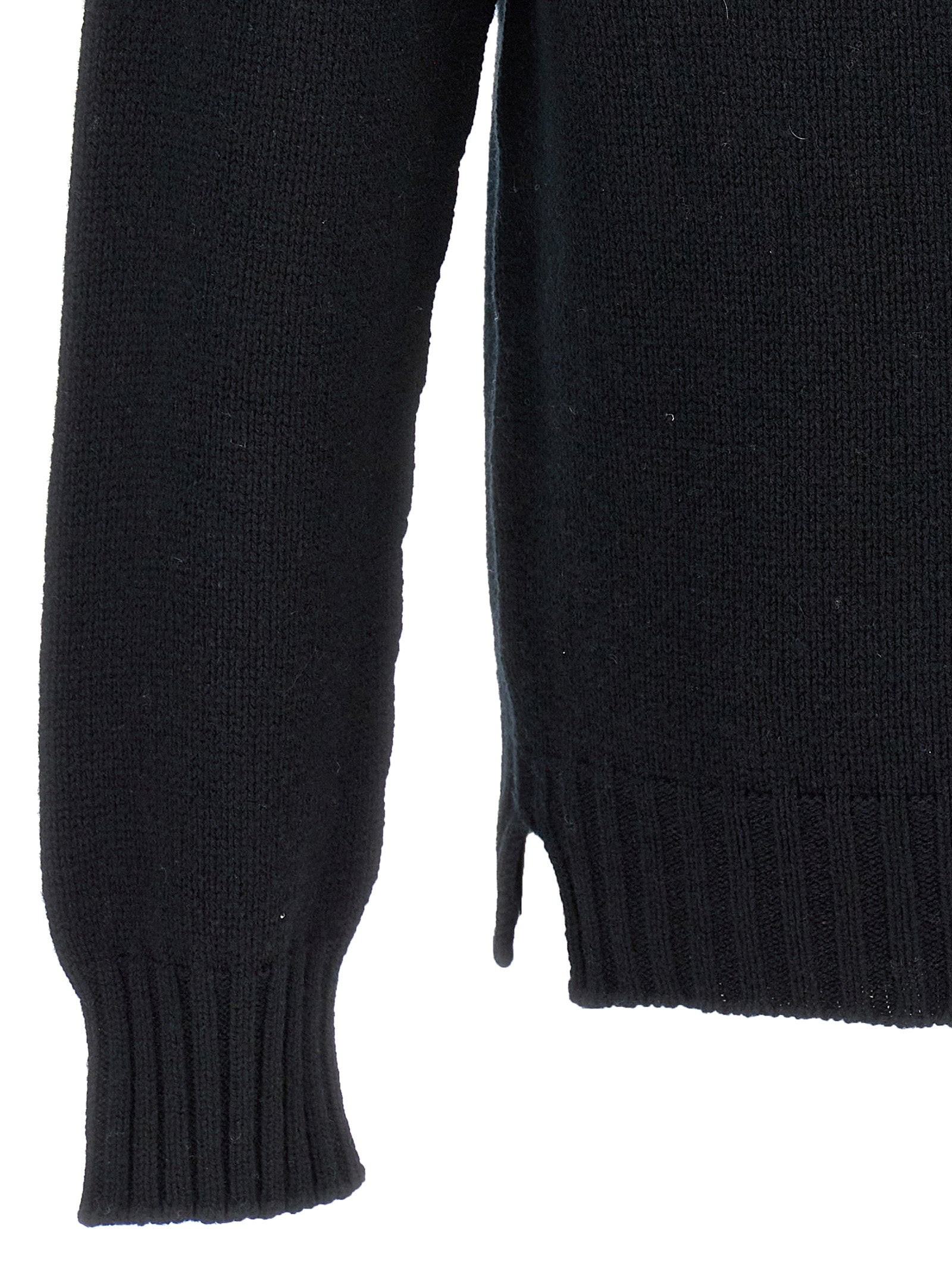 MA'RY'YA Schwarzer Wollcardigan