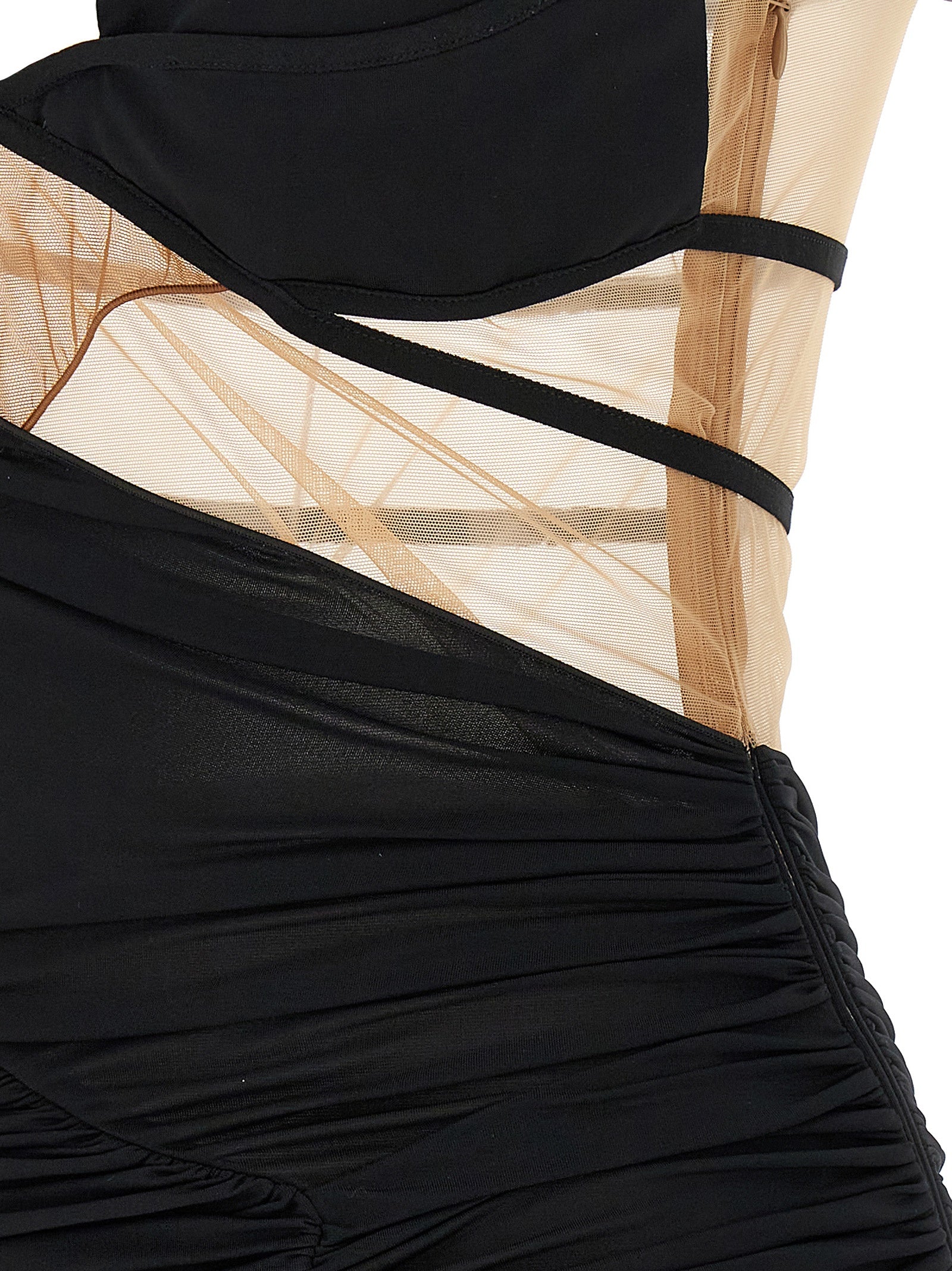 Nensi Dojaka Schwarzes Viskose-Kurzkleid