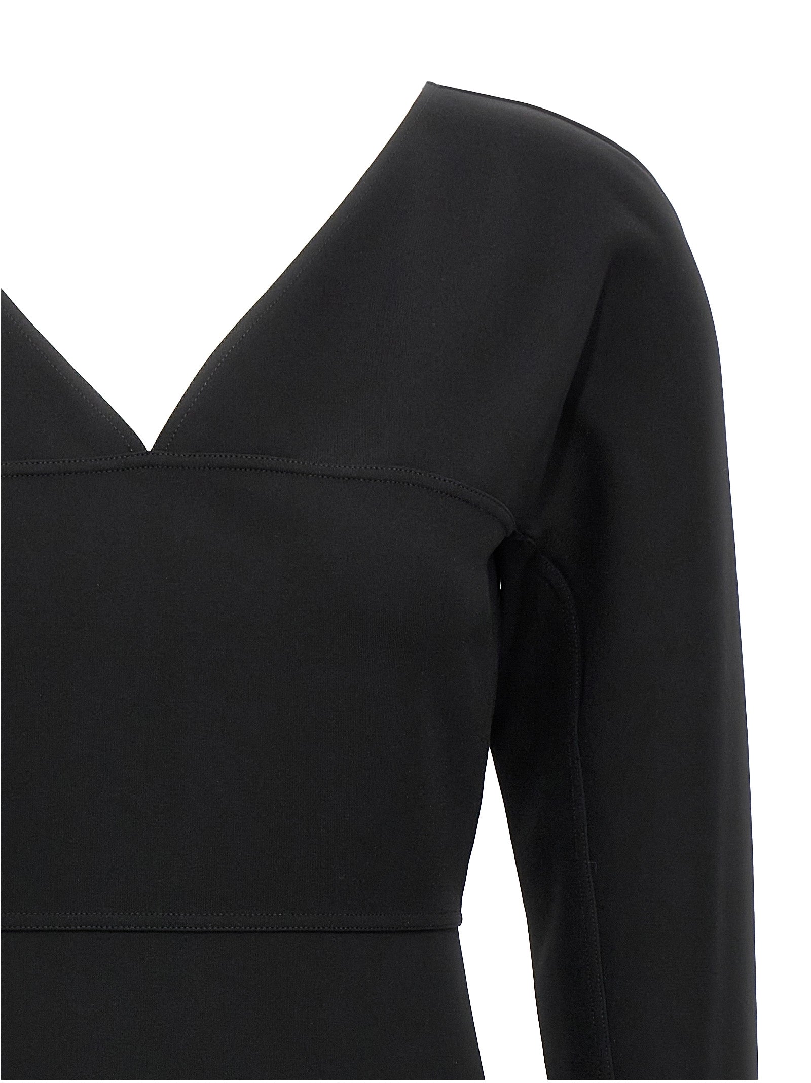 Fendi Schwarzes Midikleid aus Viskose