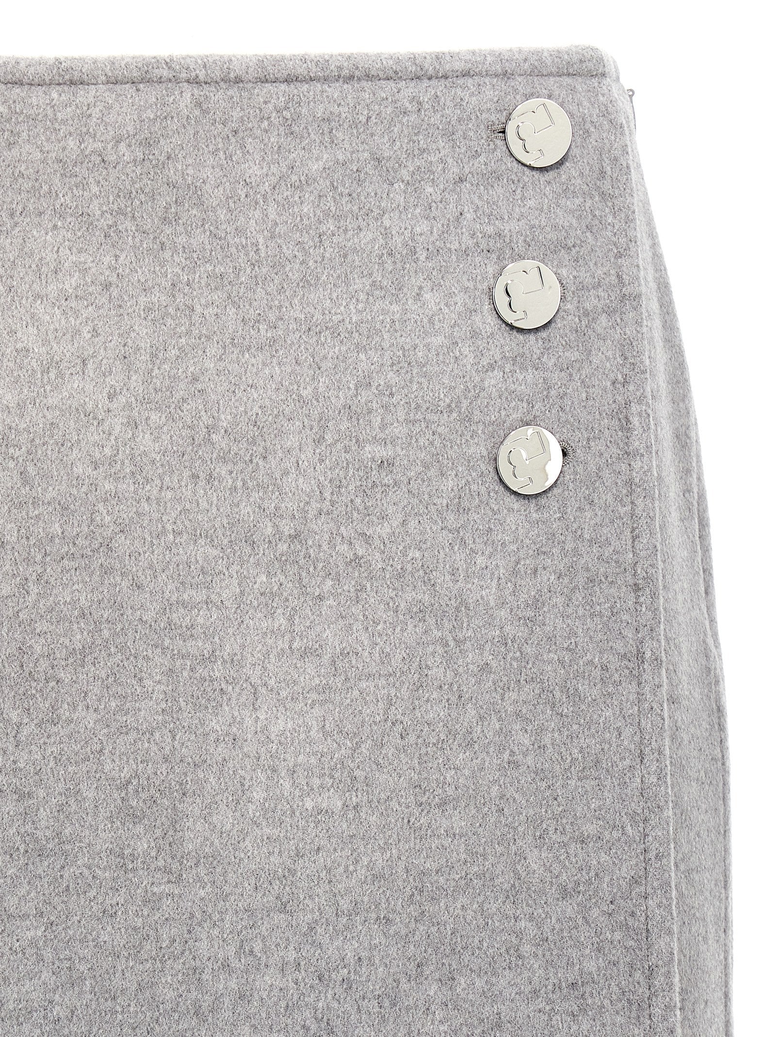 Tory Burch Grauer Woll-Maxirock