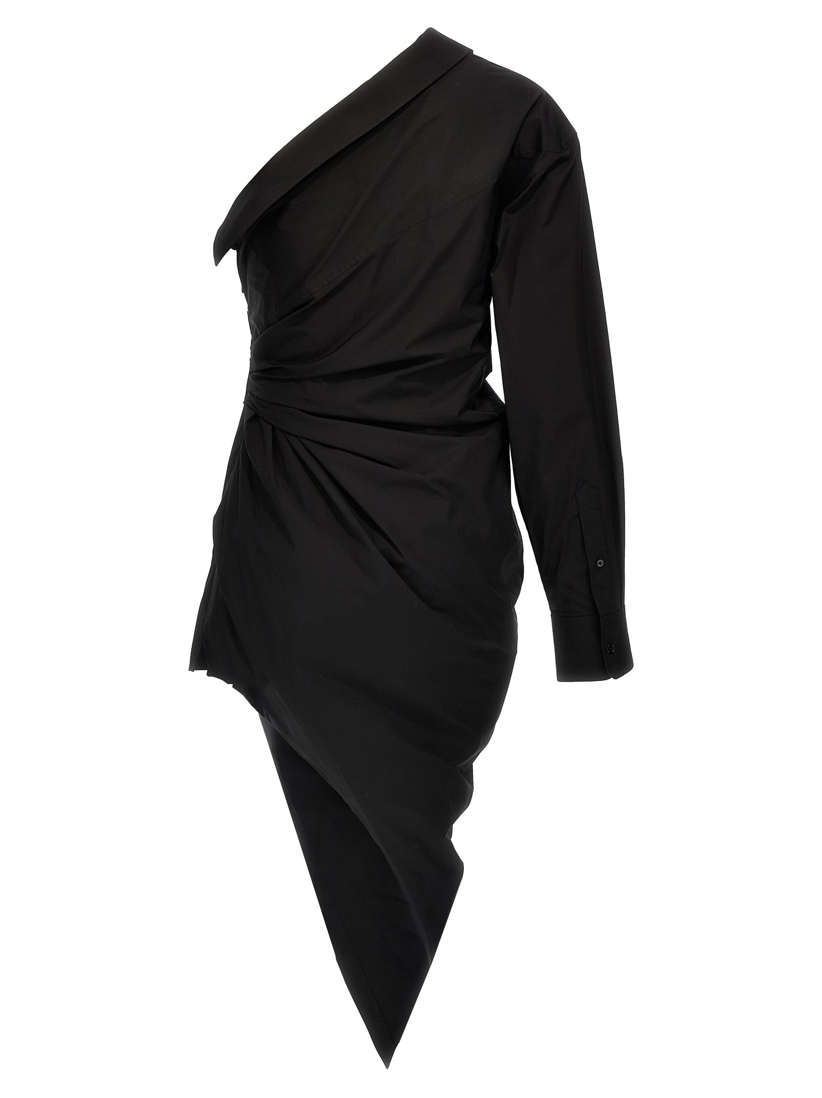 Alexander Wang Schwarzes kurzes Baumwollkleid
