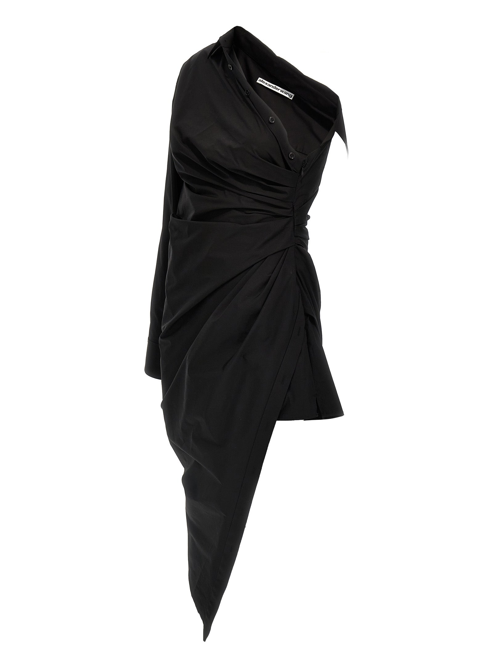 Alexander Wang Schwarzes kurzes Baumwollkleid