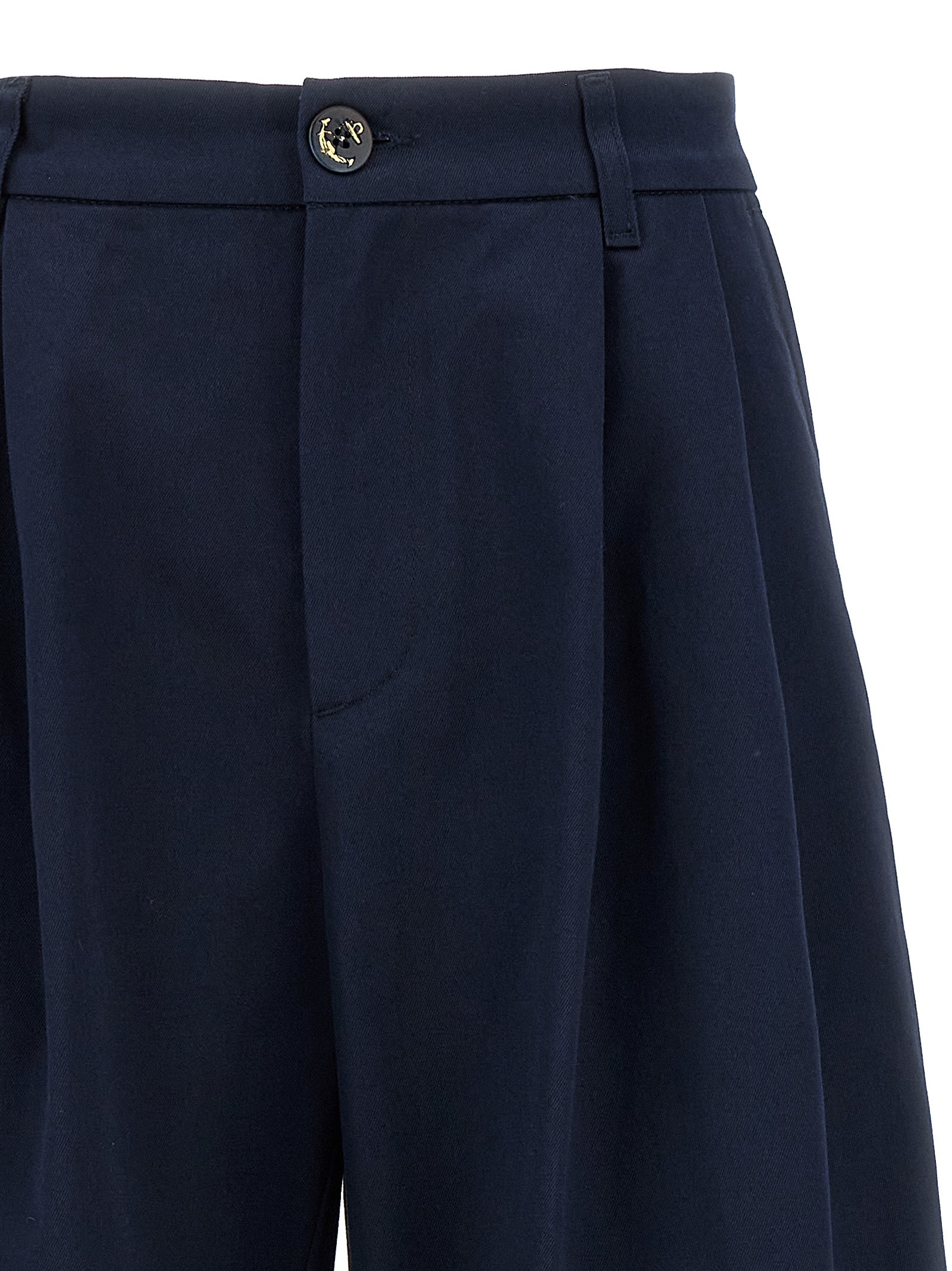 Fortela Blaue Baumwoll-Freizeithose