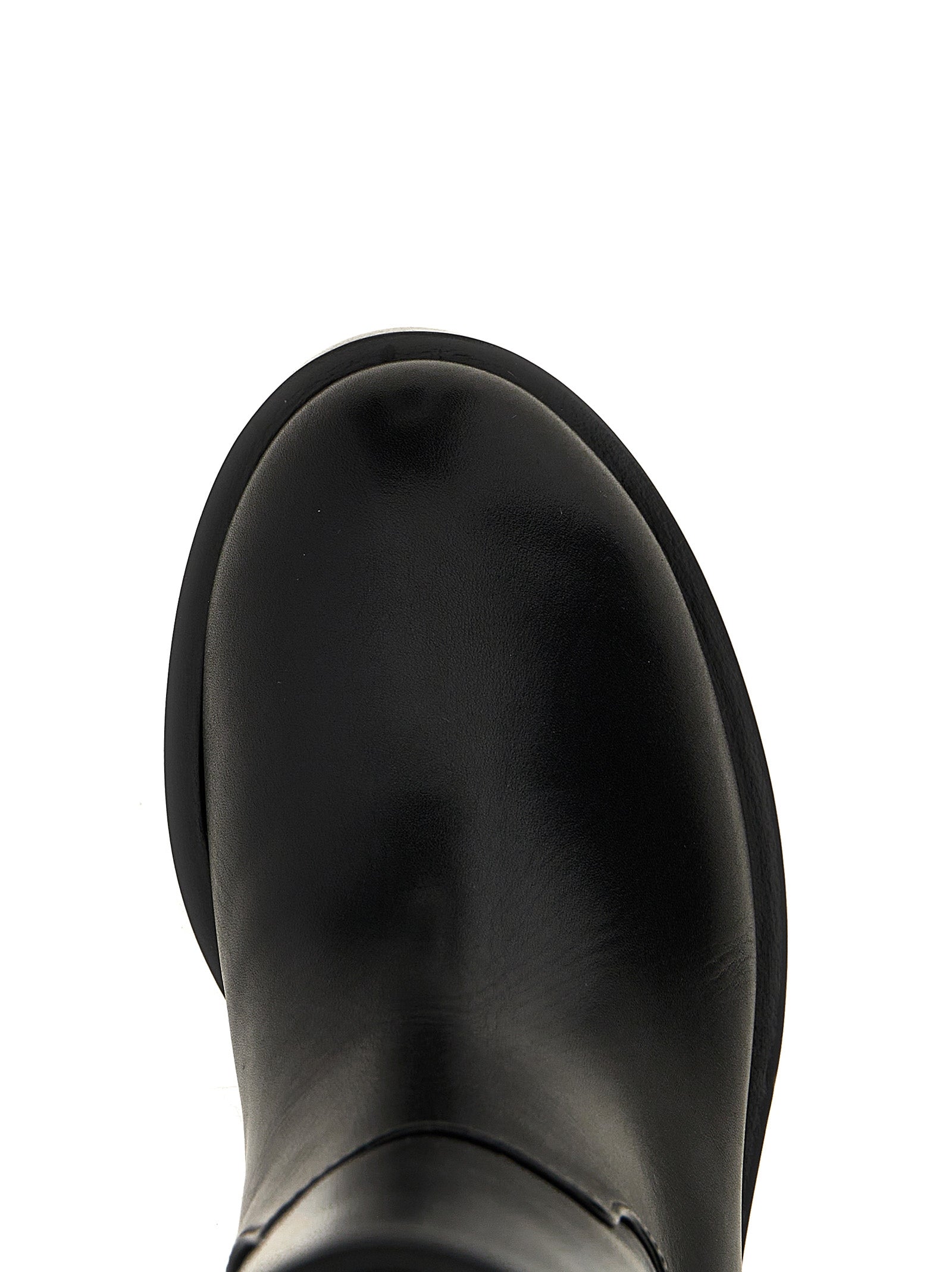MACH & MACH Schwarzes Kalbsleder Over-the-Knee