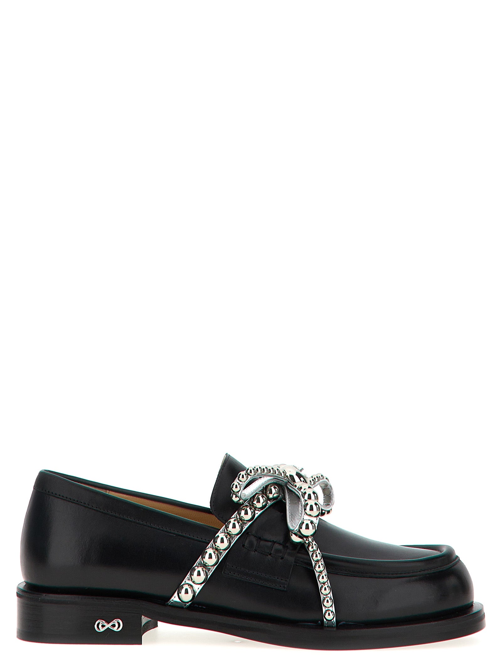 MACH & MACH Schwarze Leder Loafer zum Hineinschlüpfen