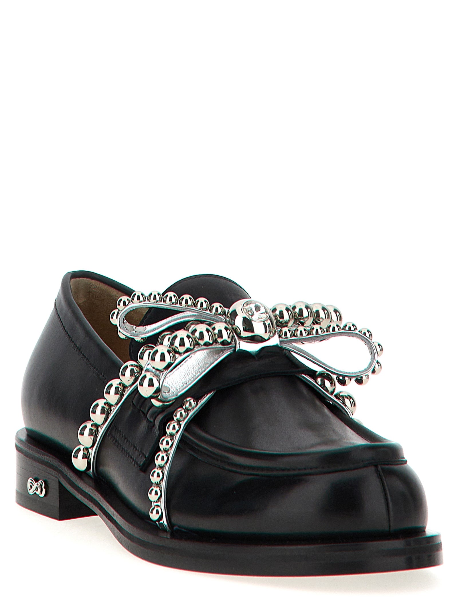 MACH & MACH Schwarze Leder Loafer zum Hineinschlüpfen