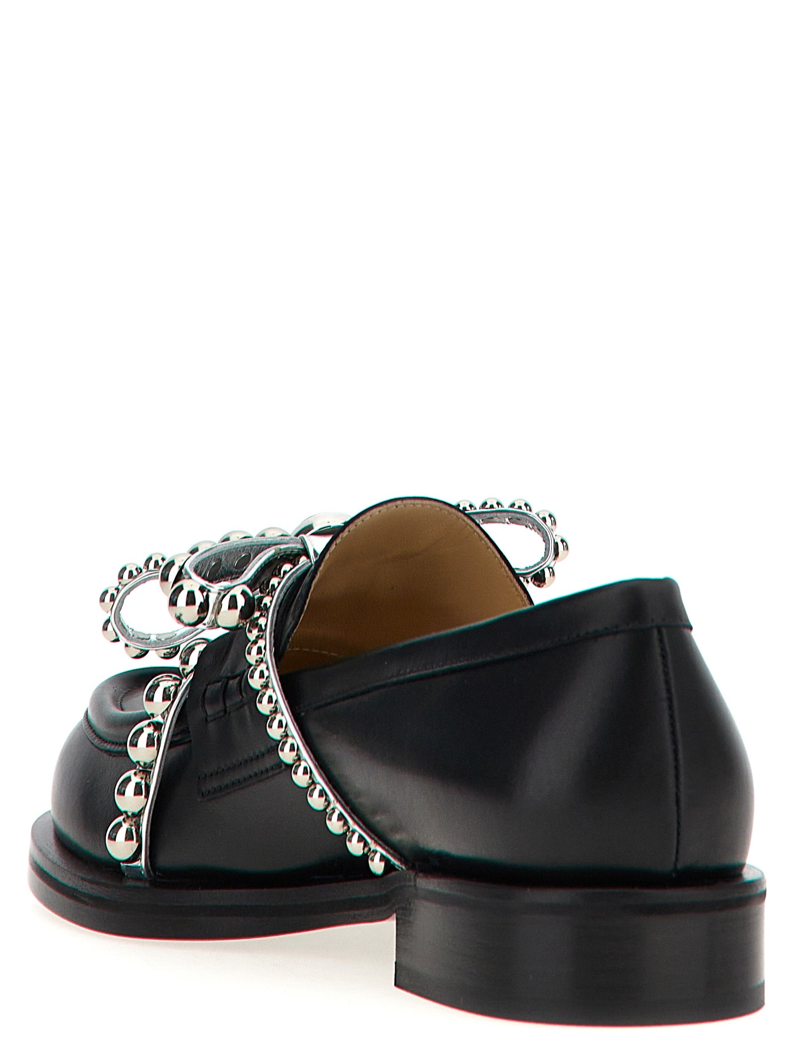 MACH & MACH Schwarze Leder Loafer zum Hineinschlüpfen