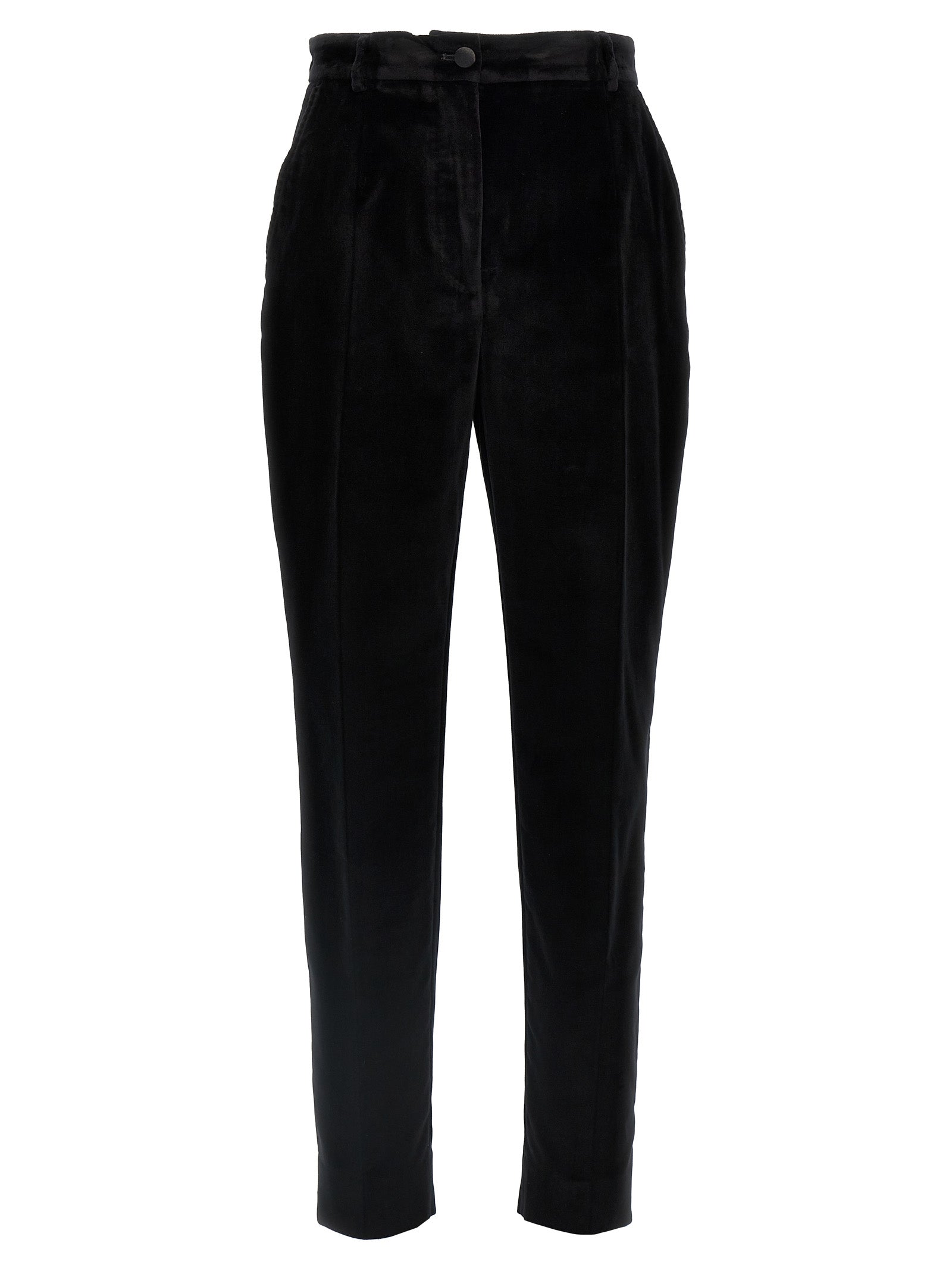 Dolce & Gabbana Schwarze Baumwoll-Röhrenhose