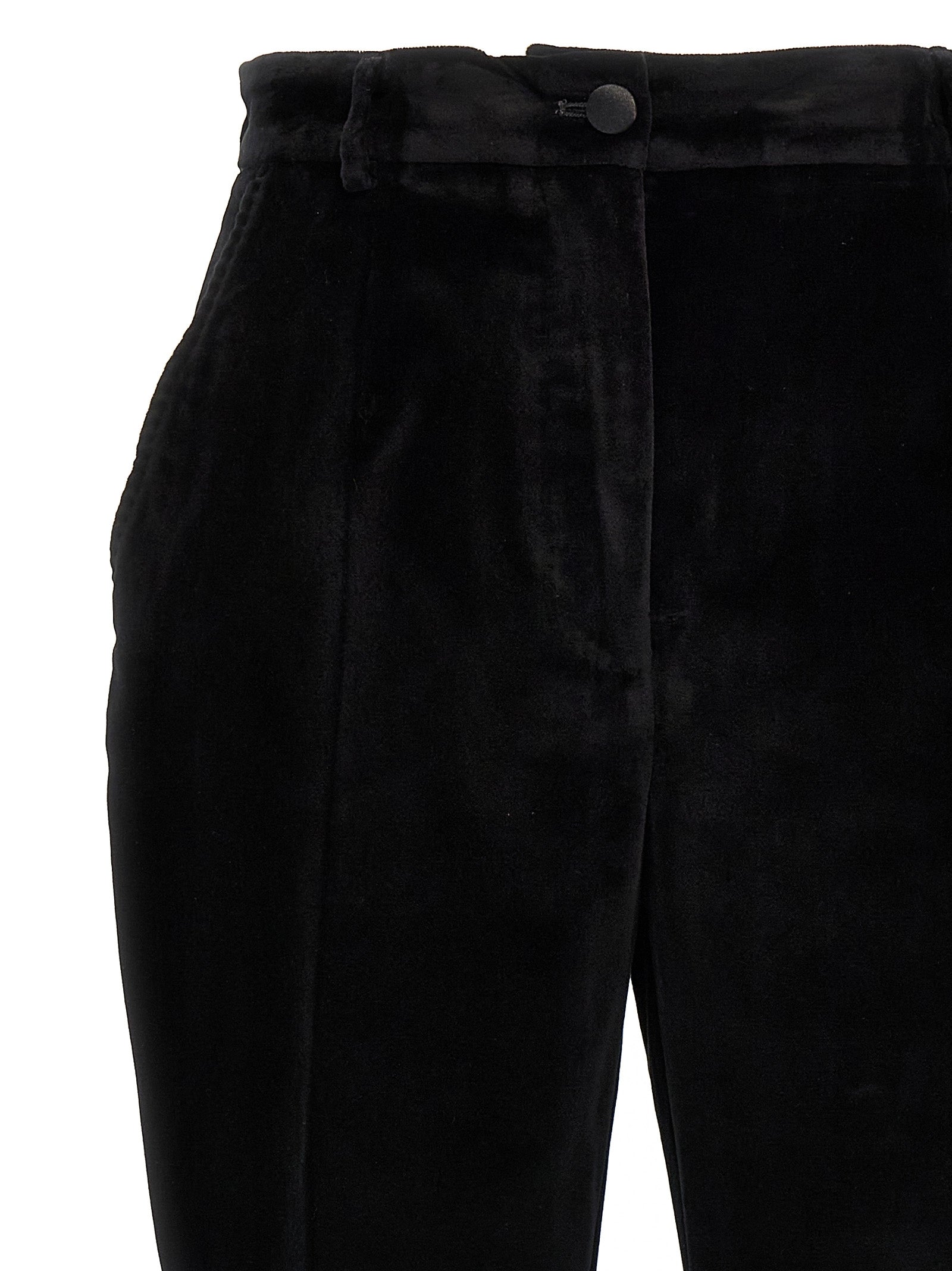 Dolce & Gabbana Schwarze Baumwoll-Röhrenhose