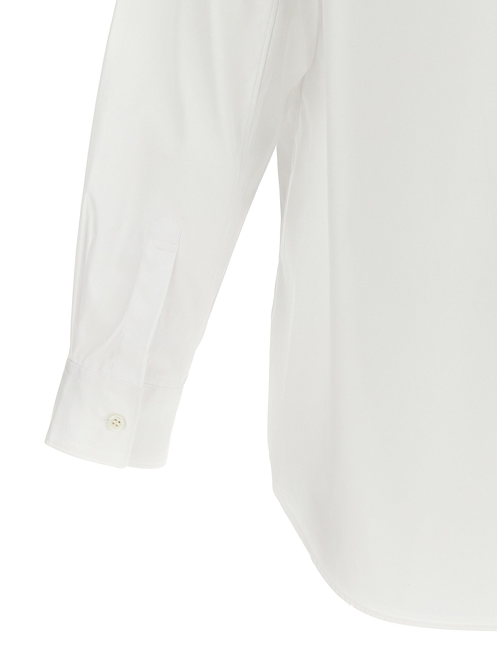 Comme Des Garçons Weiße Baumwollbluse