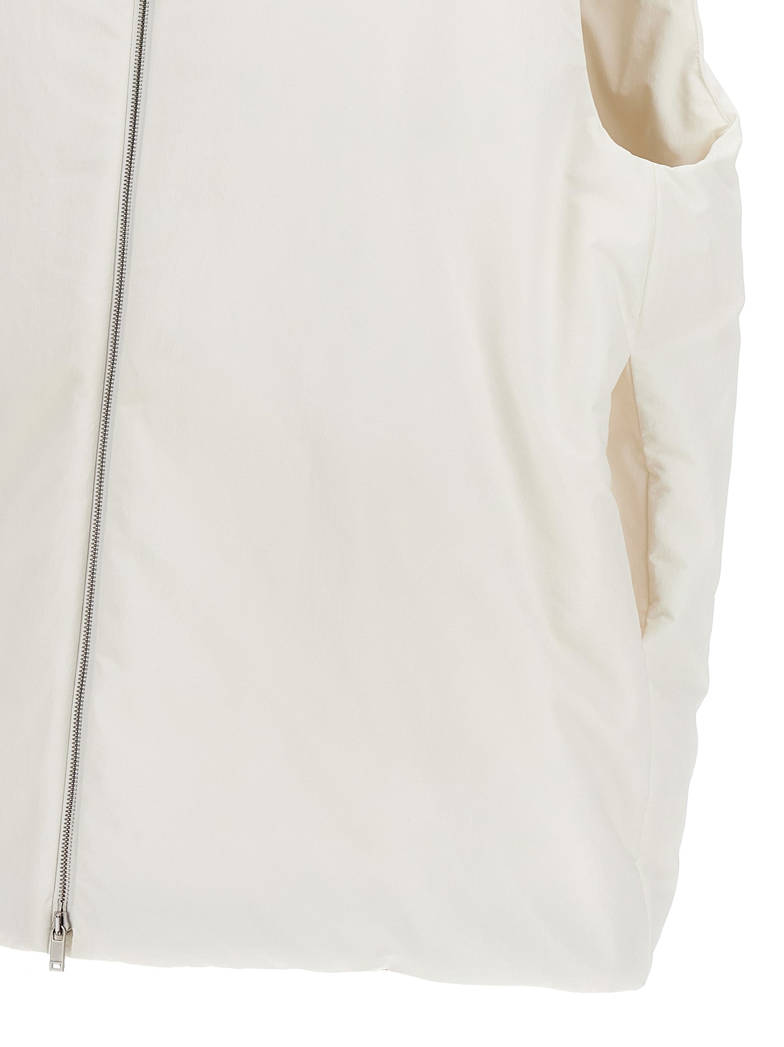 Jil Sander Weiße ärmellose Polyester-Jacke