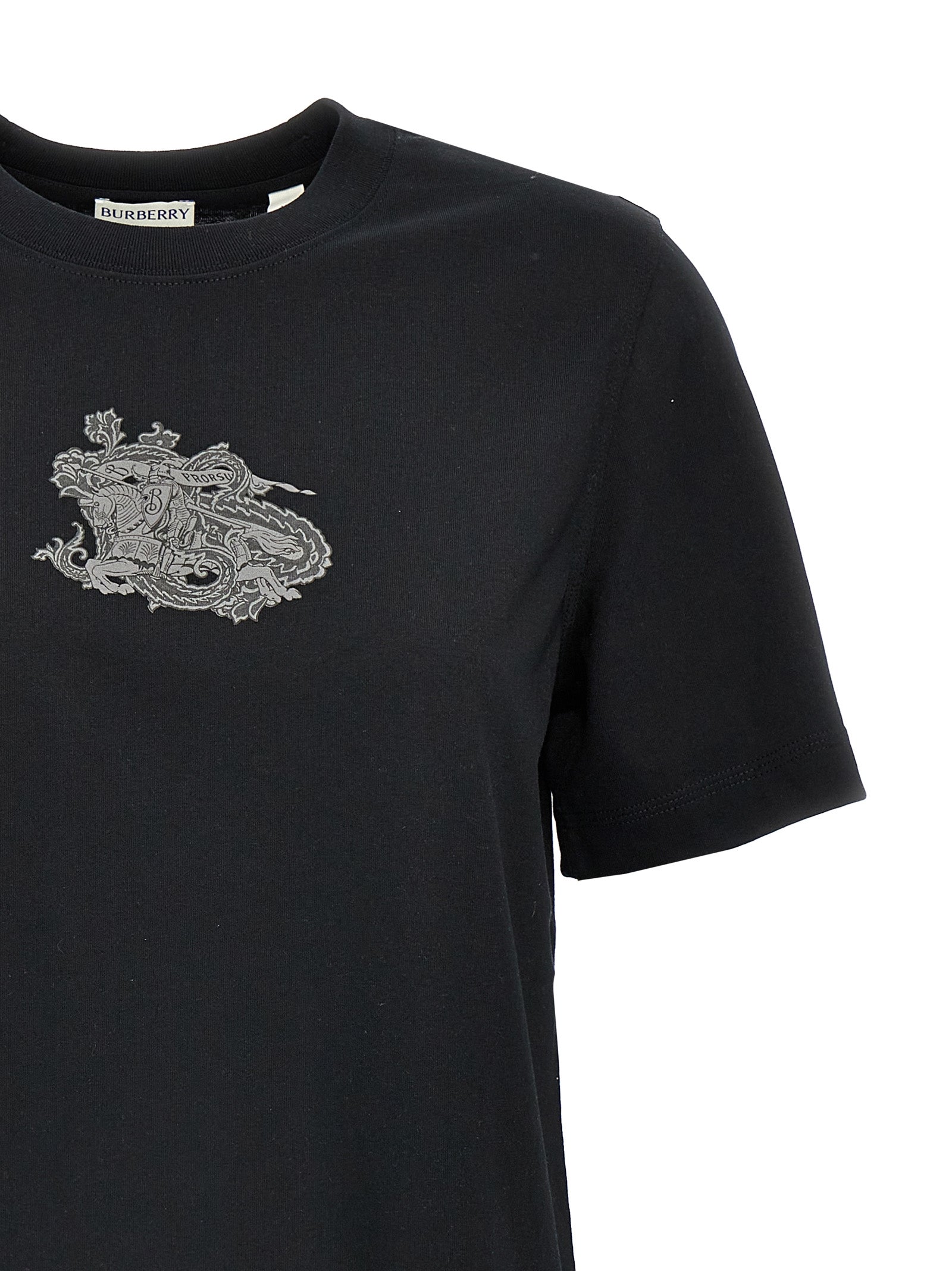 Burberry Schwarzes Baumwoll-T-Shirt