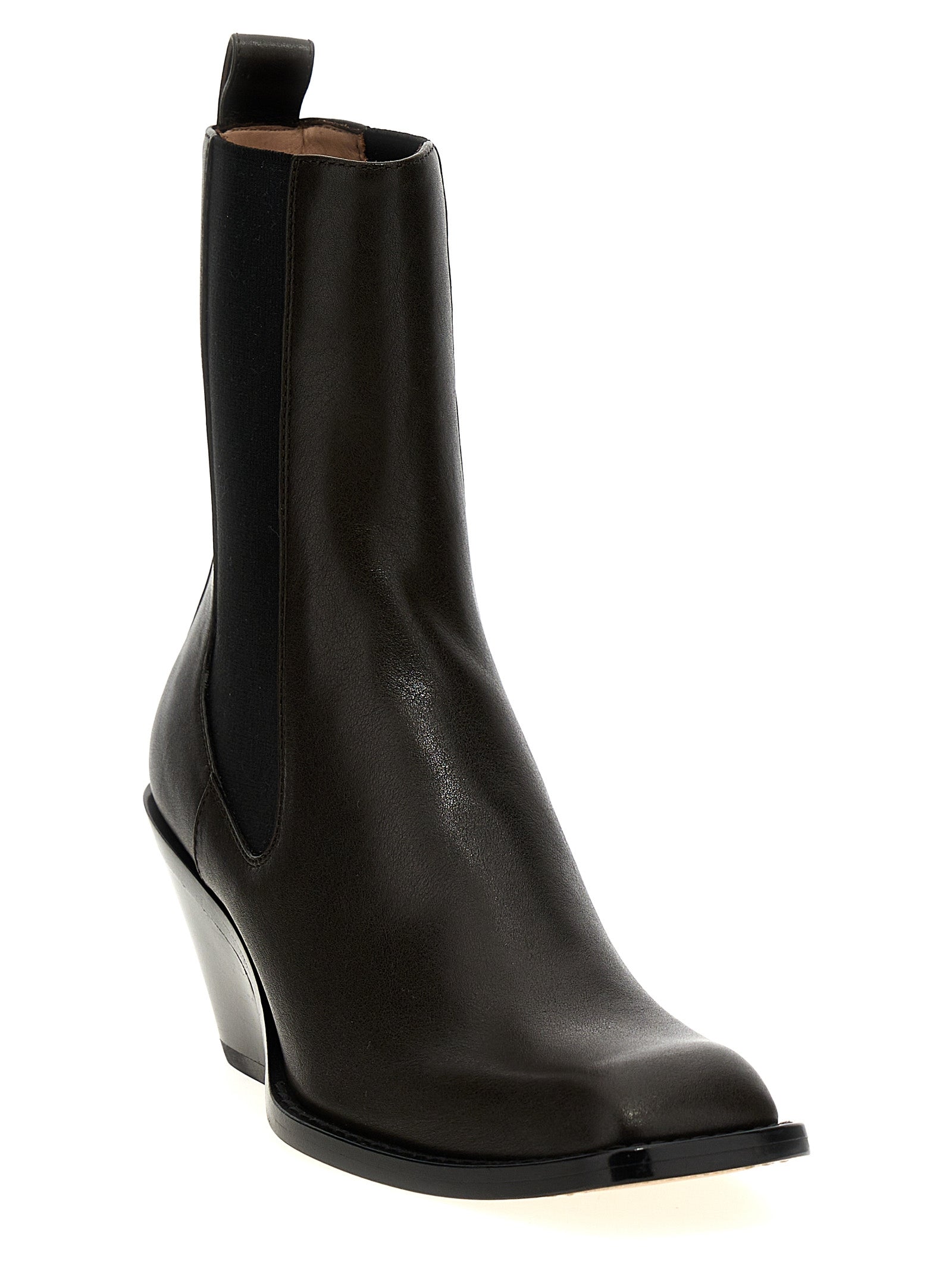 Khaite Chelsea Boots aus braunem Kalbsleder