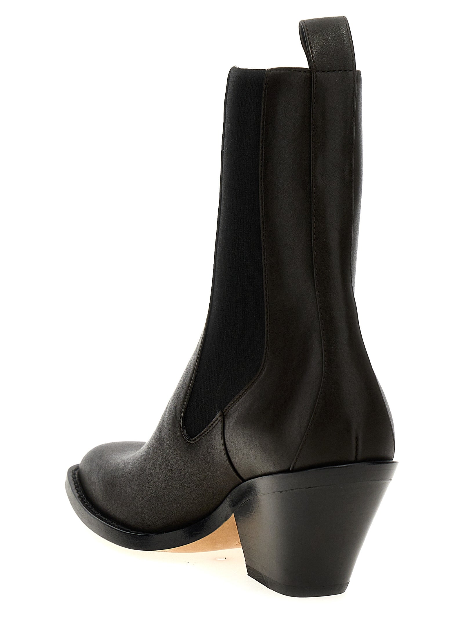 Khaite Chelsea Boots aus braunem Kalbsleder