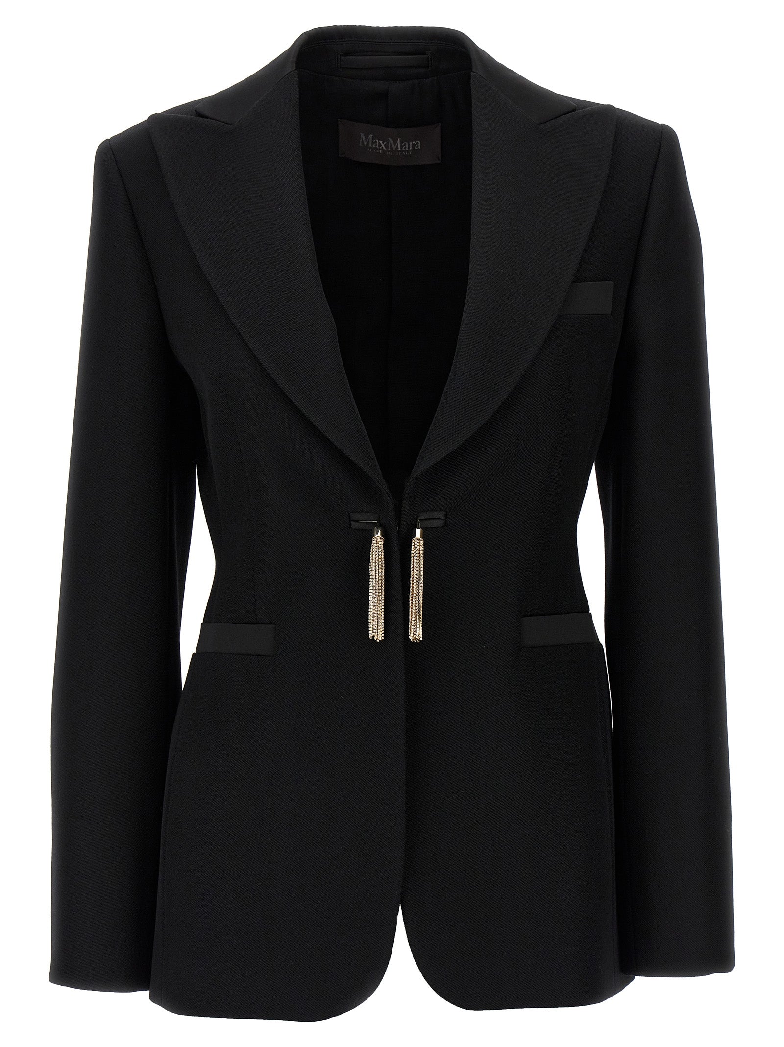 Max Mara Schwarzer Blazer aus reiner Schurwolle