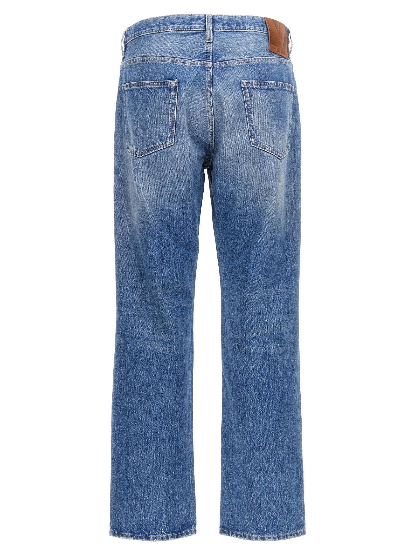 Valentino Garavani Blaue Jeans aus Baumwolle im geraden Schnitt