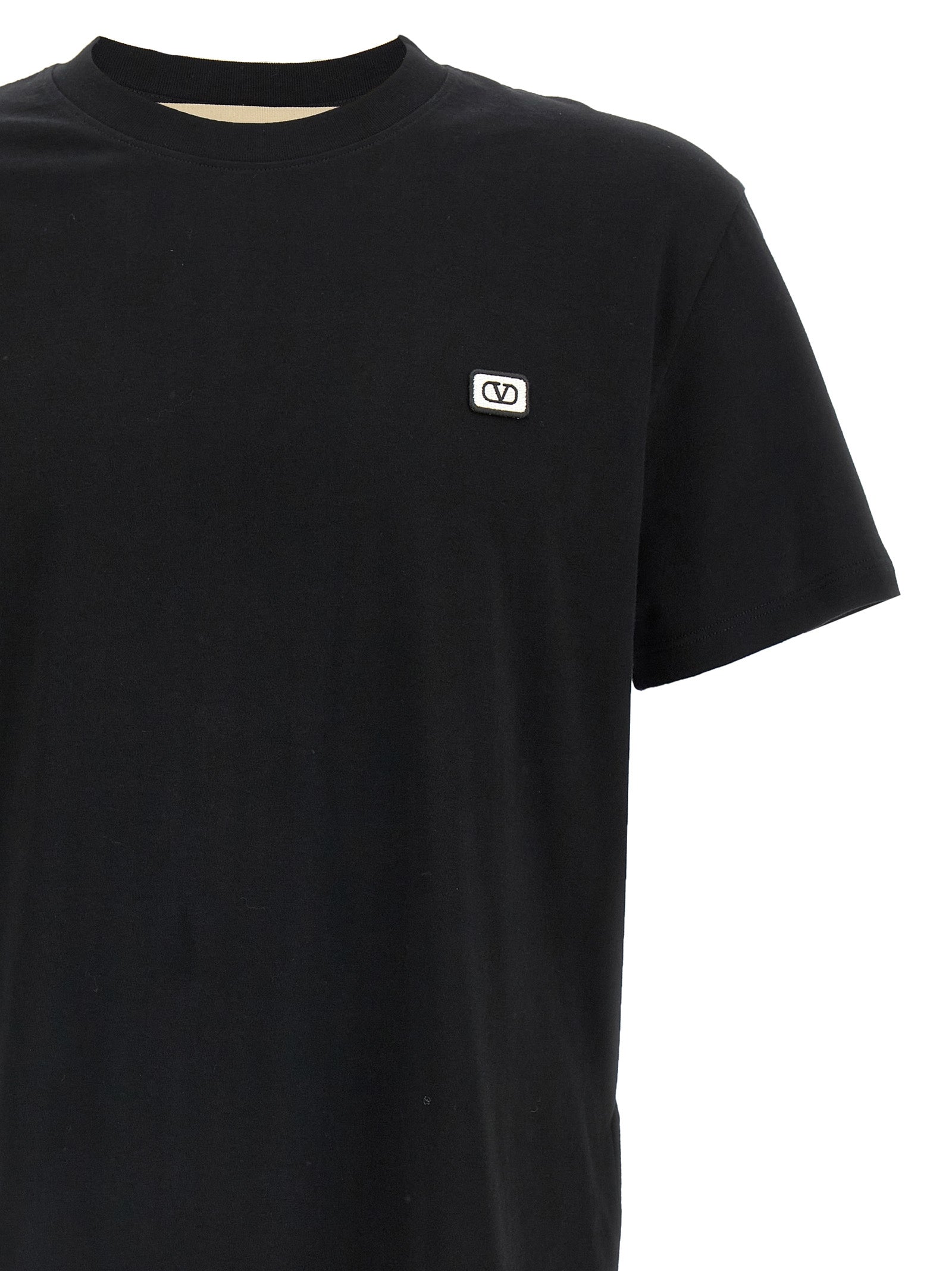 Valentino Garavani Schwarzes Baumwoll-T-Shirt