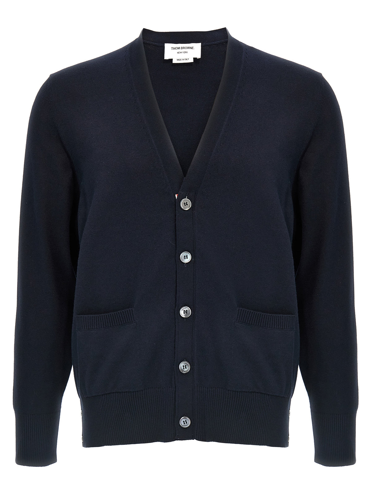 Thom Browne Blauer Baumwollcardigan