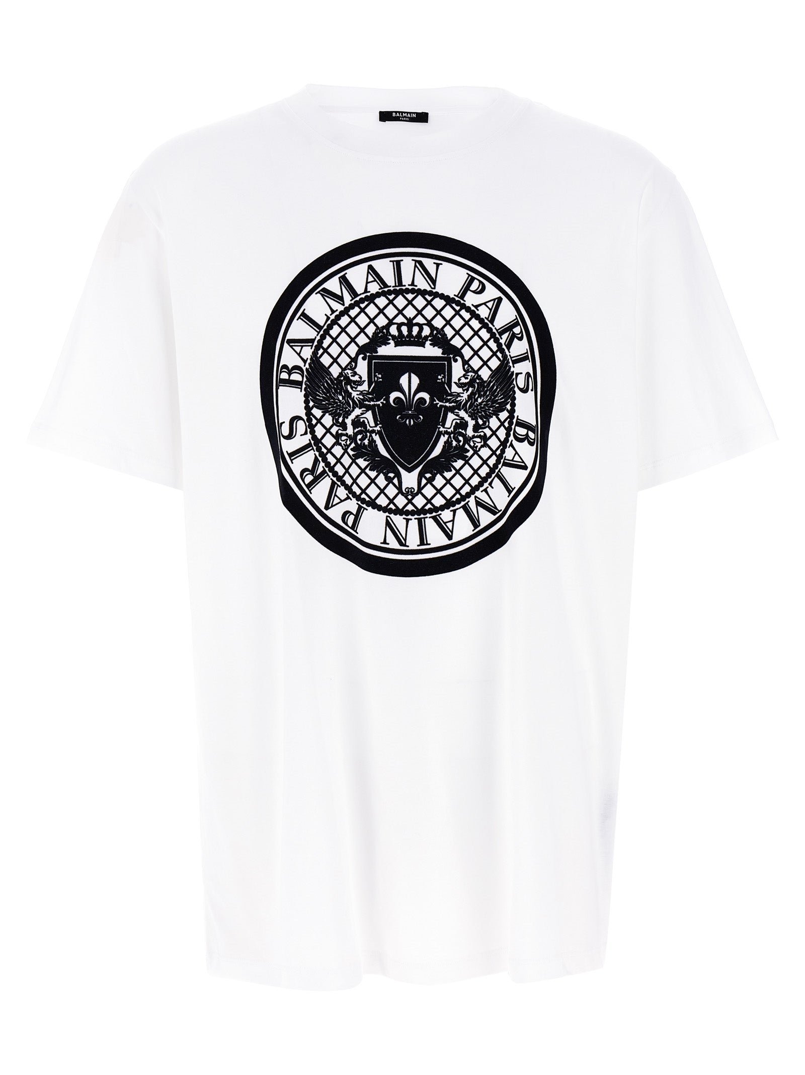 Balmain Zweifarbiges Bio-Baumwoll-T-Shirt