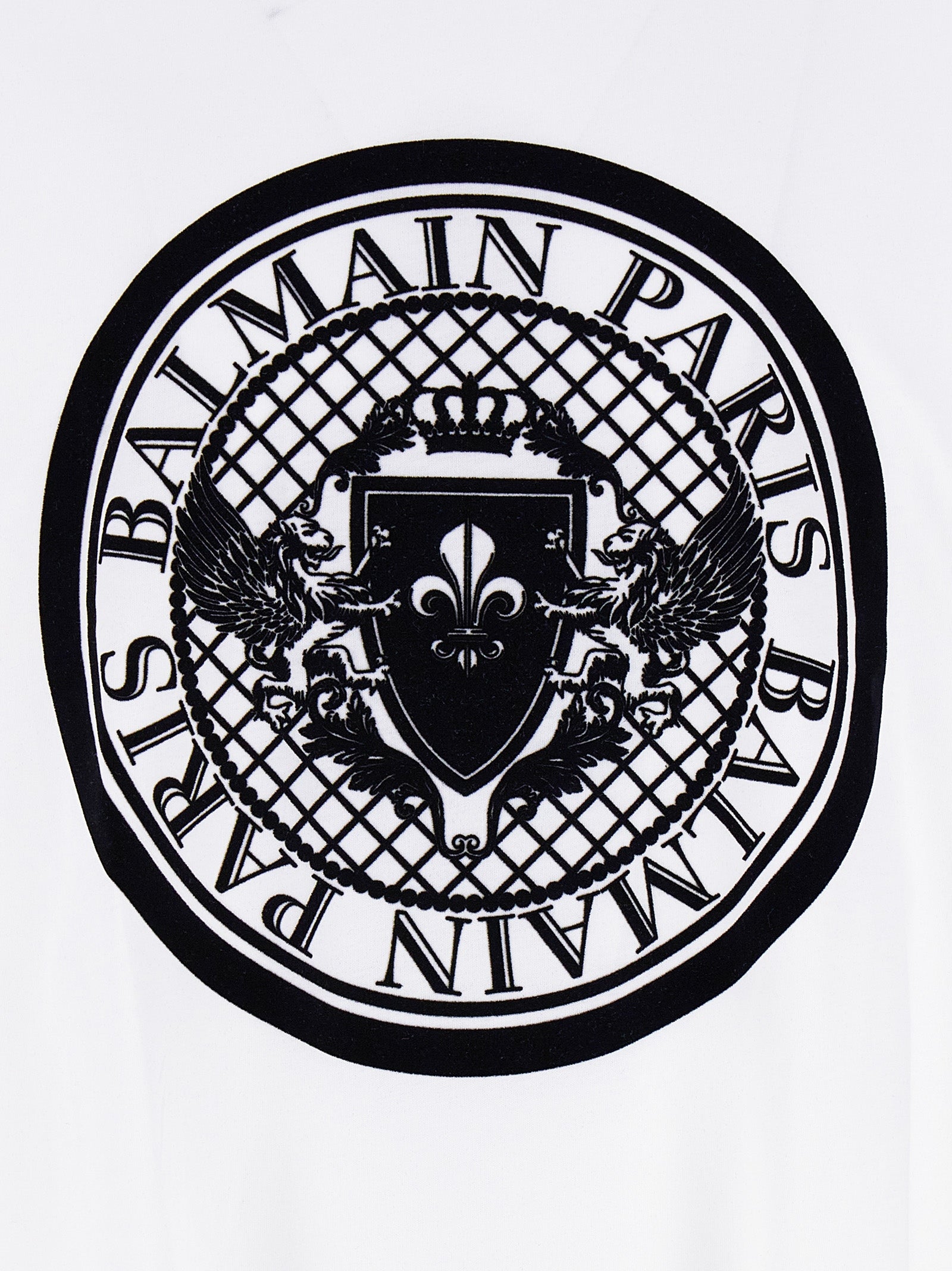 Balmain Zweifarbiges Bio-Baumwoll-T-Shirt