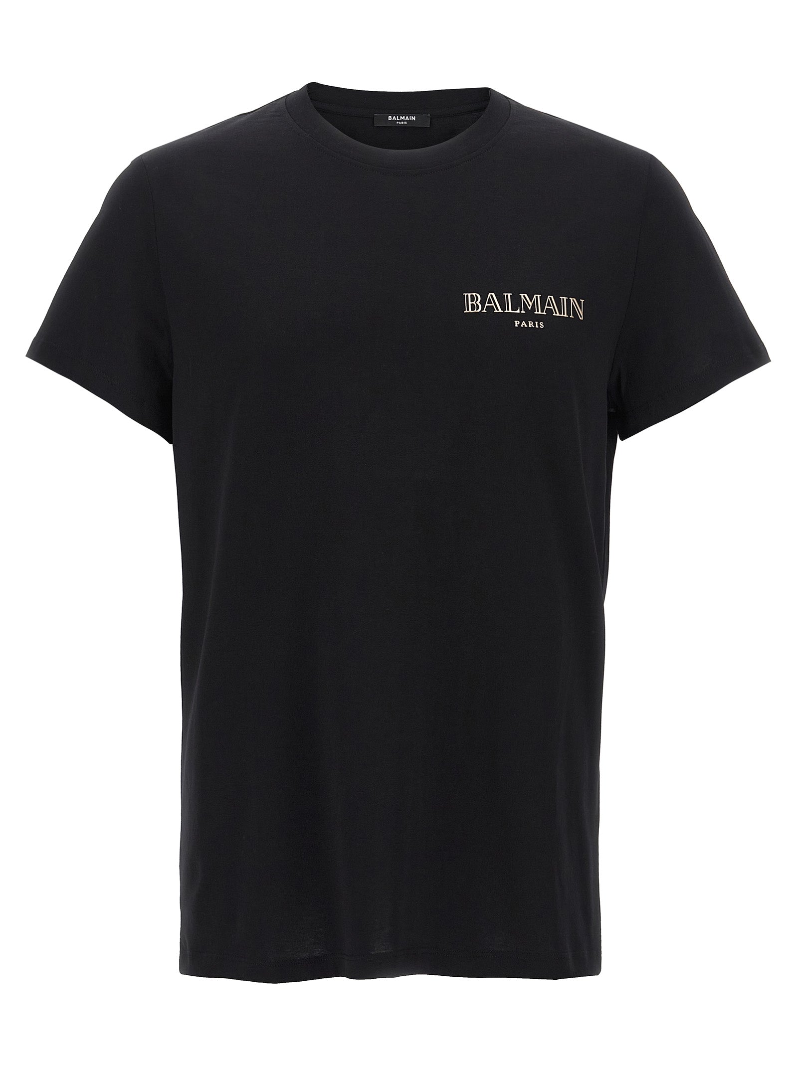 Balmain Schwarzes Bio-Baumwoll-T-Shirt