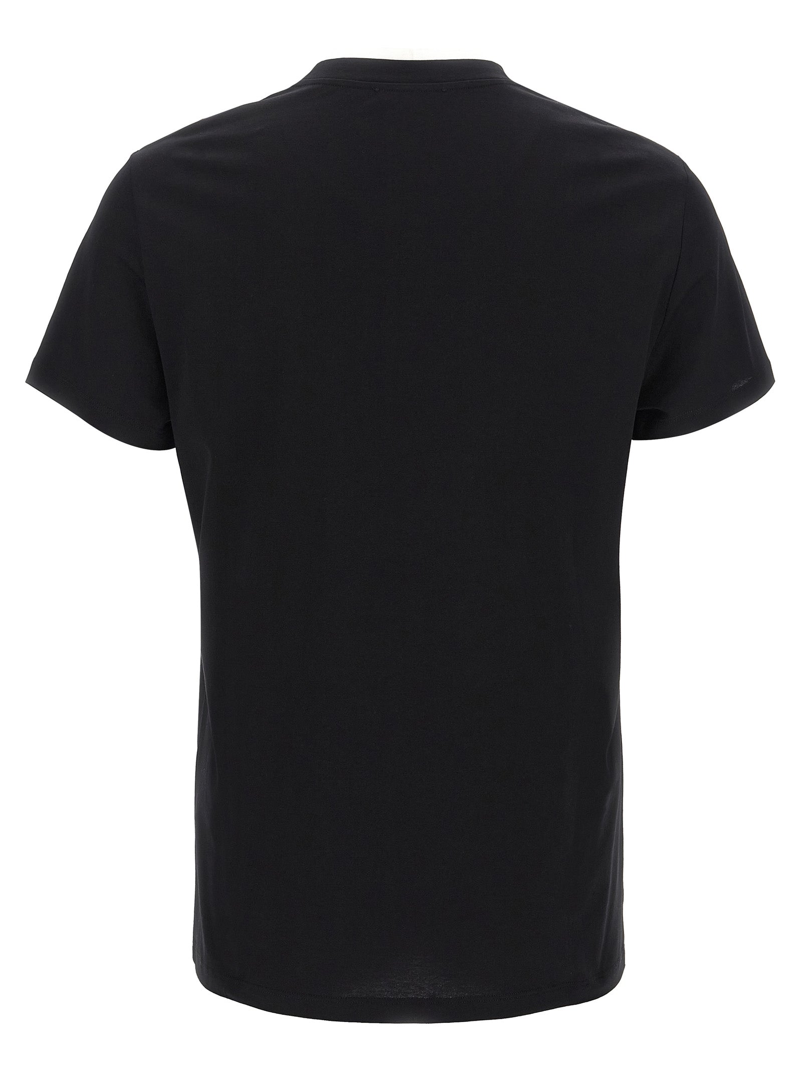 Balmain Schwarzes Bio-Baumwoll-T-Shirt