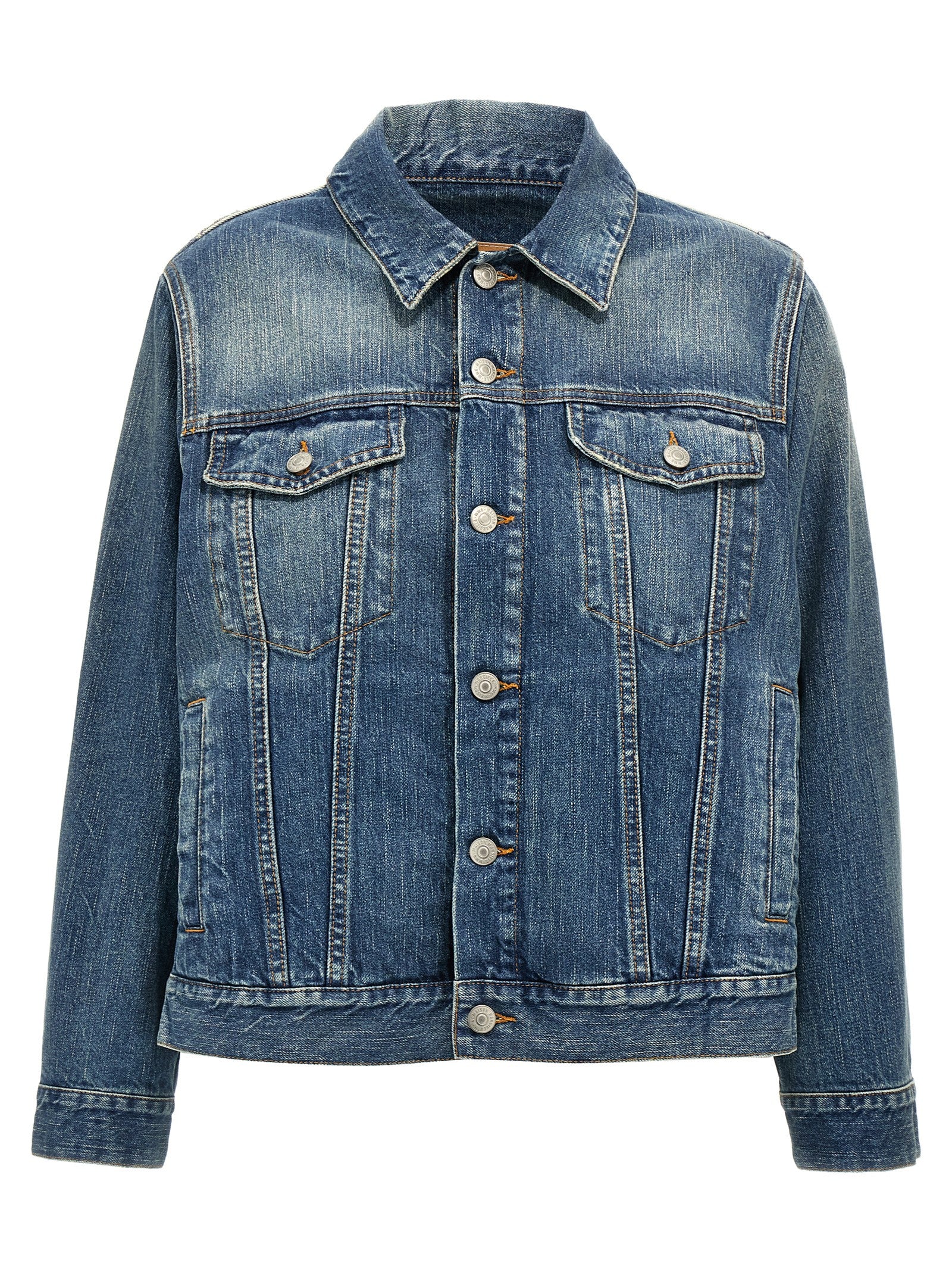MM6 Maison Margiela Blaue Jeansjacke aus Baumwolle