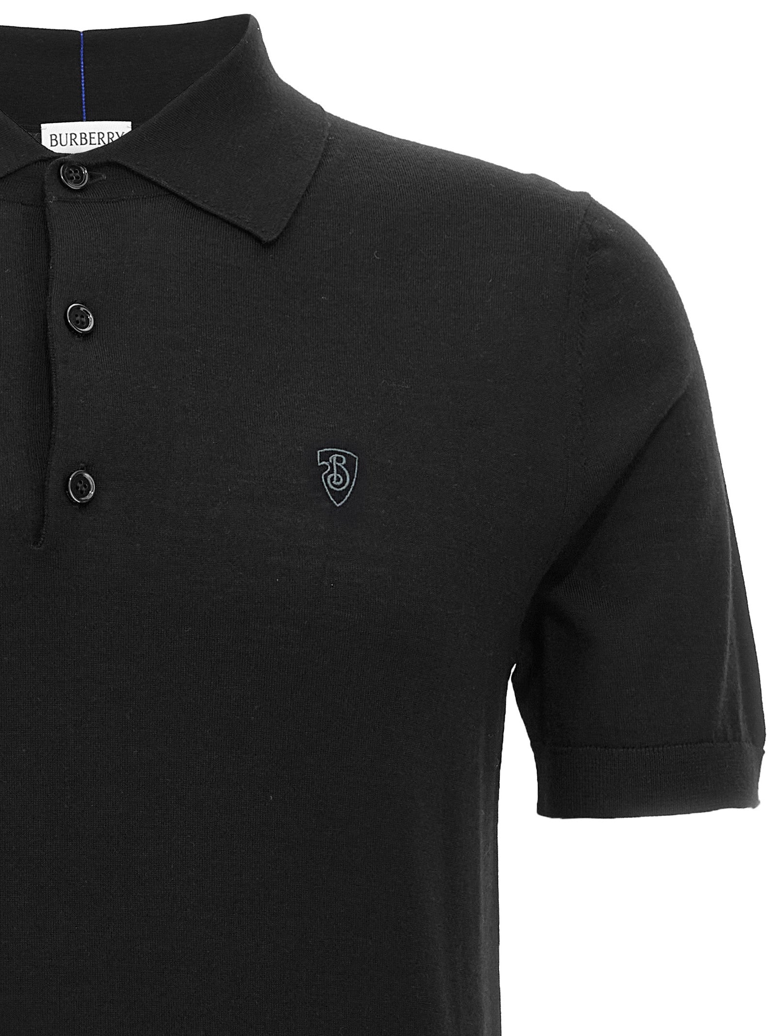 Burberry Schwarzes Woll-Poloshirt