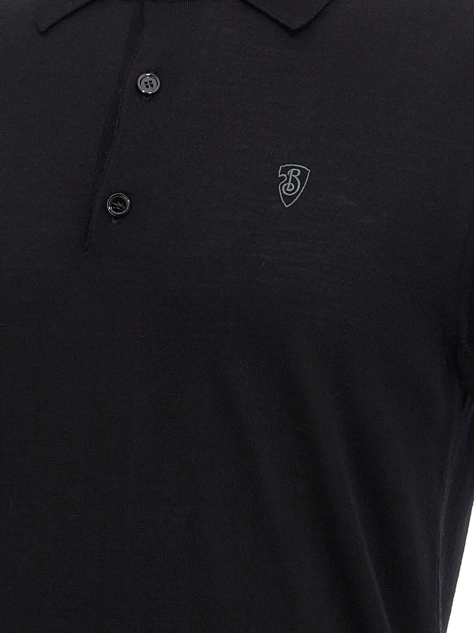 Burberry Schwarzes Woll-Poloshirt