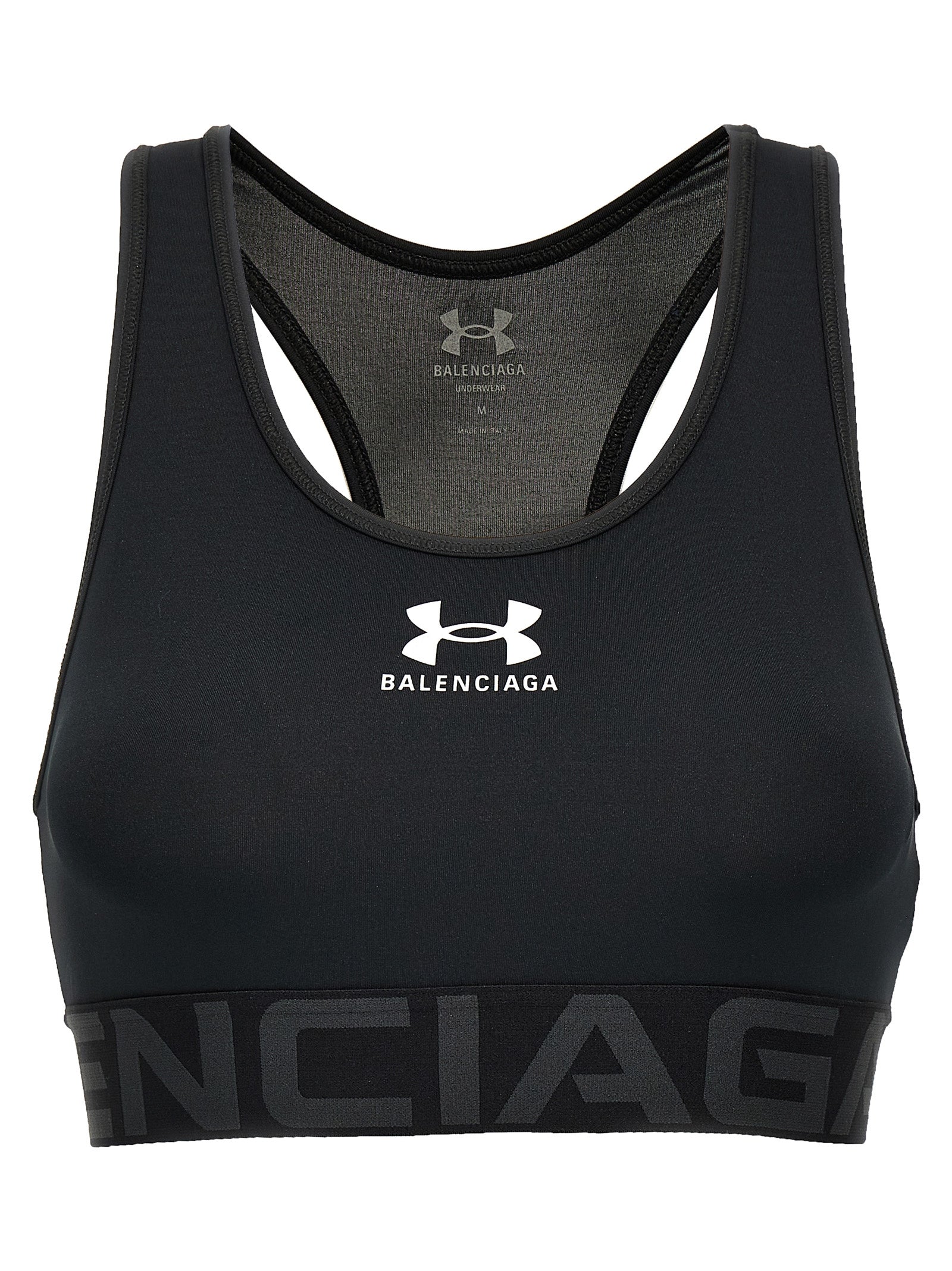 Balenciaga Schwarzer Sport-BH aus Polyester
