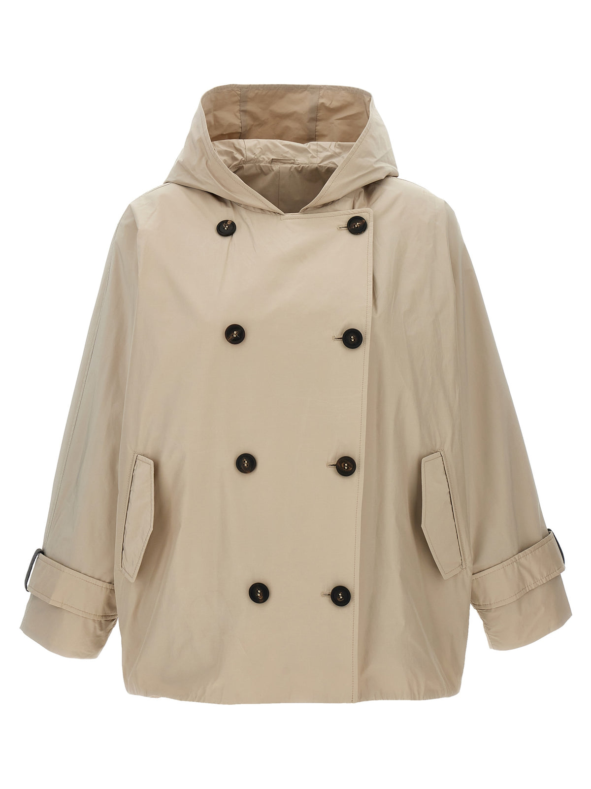 Brunello Cucinelli Beiger Wollmantel