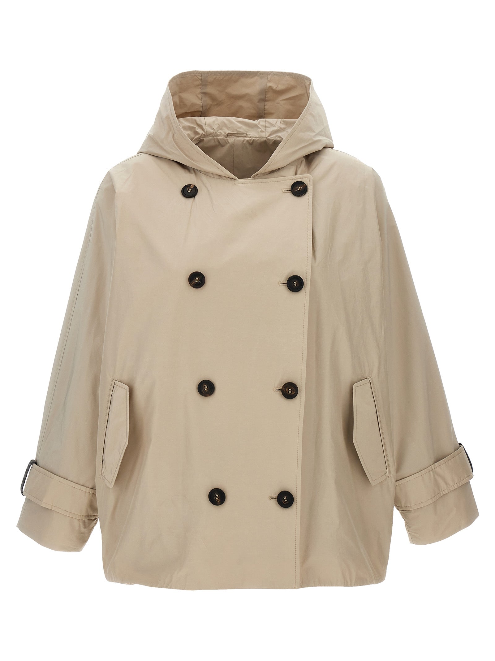 Brunello Cucinelli Beiger Wollmantel