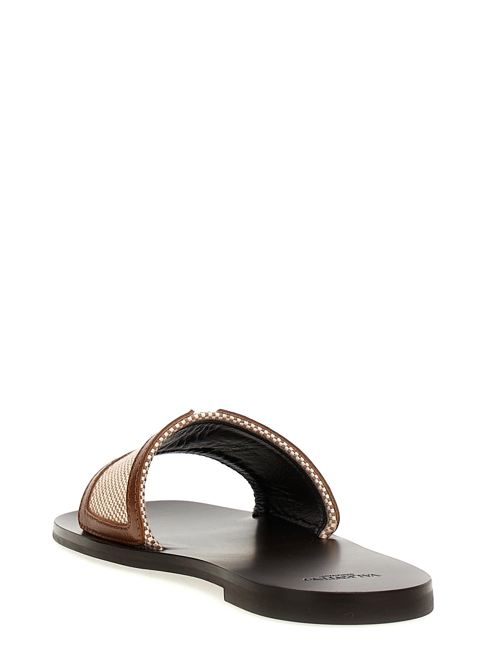 Valentino Garavani Braune Baumwoll-Slipper