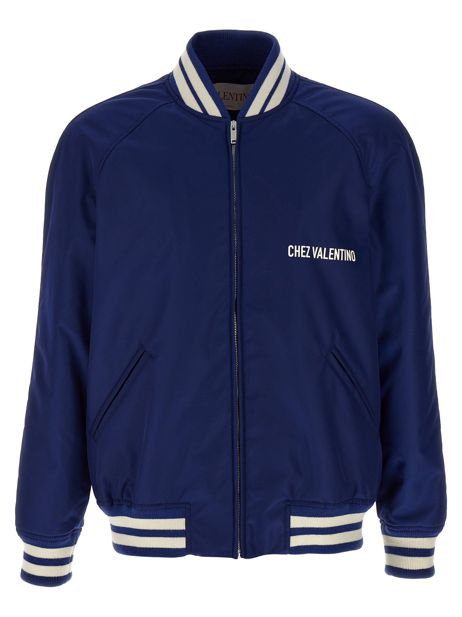 Valentino Garavani Blauer Bomber aus Polyamid