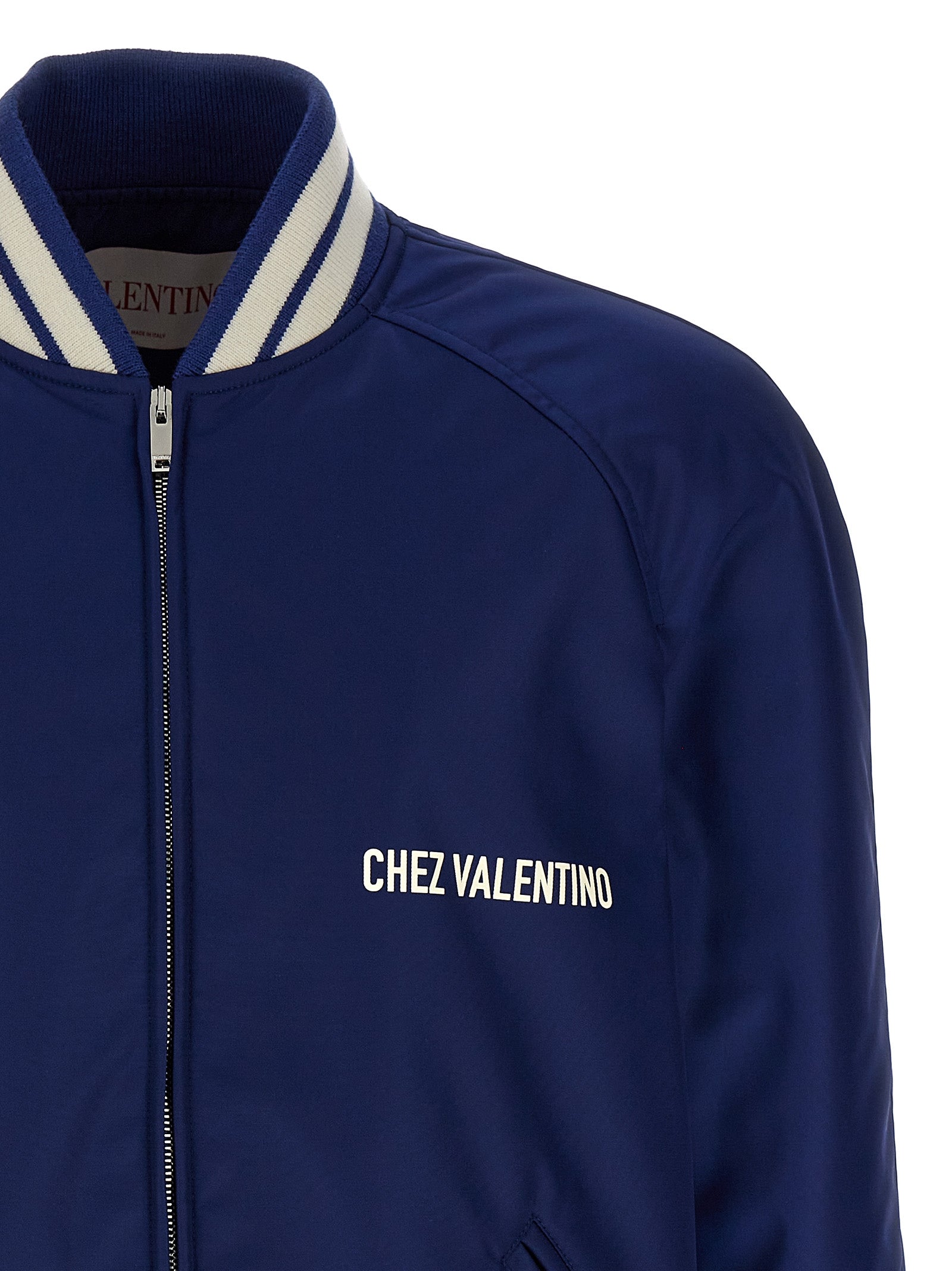 Valentino Garavani Blauer Bomber aus Polyamid