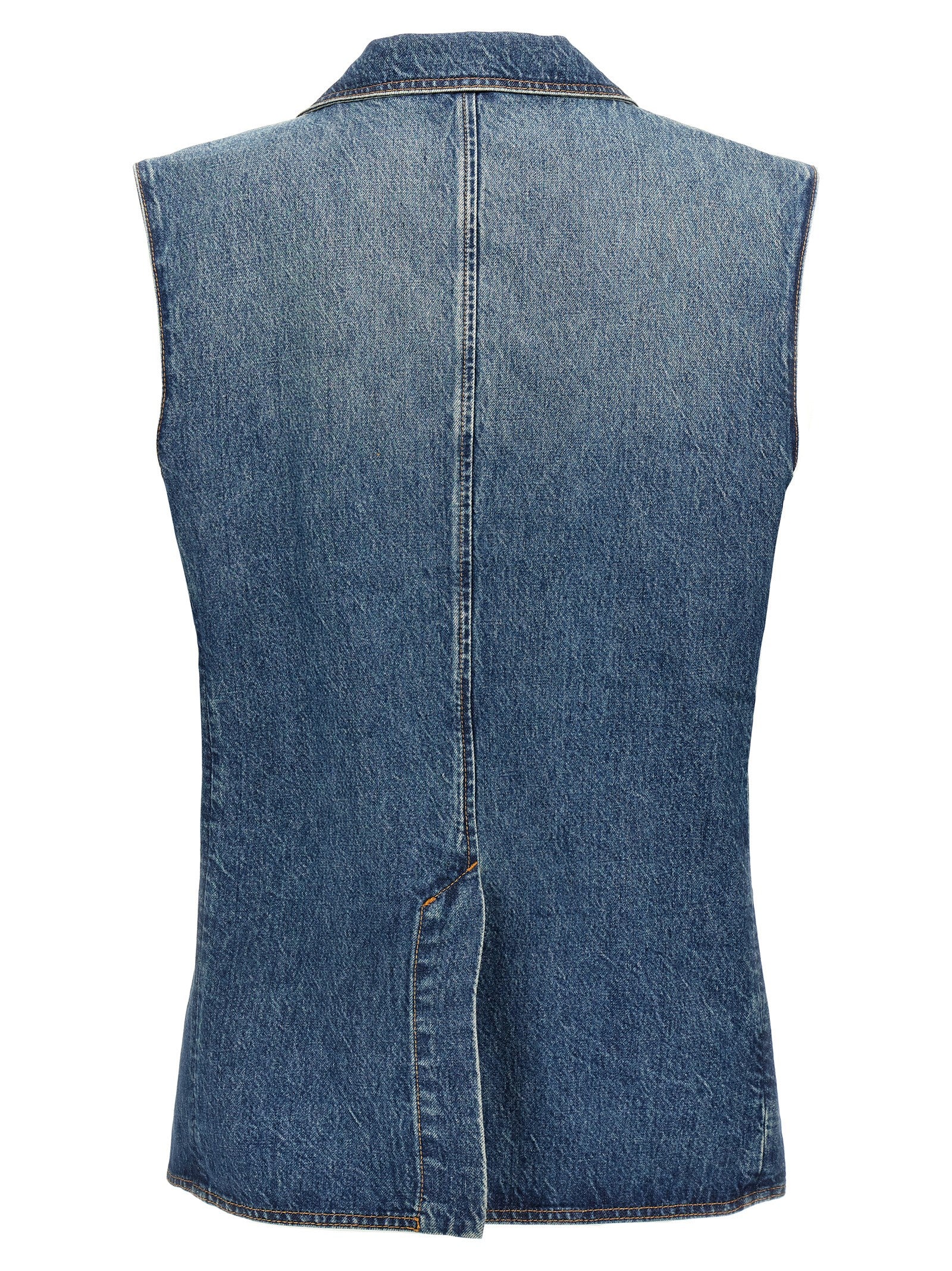 Coperni Blaue ärmellose Baumwolljacke