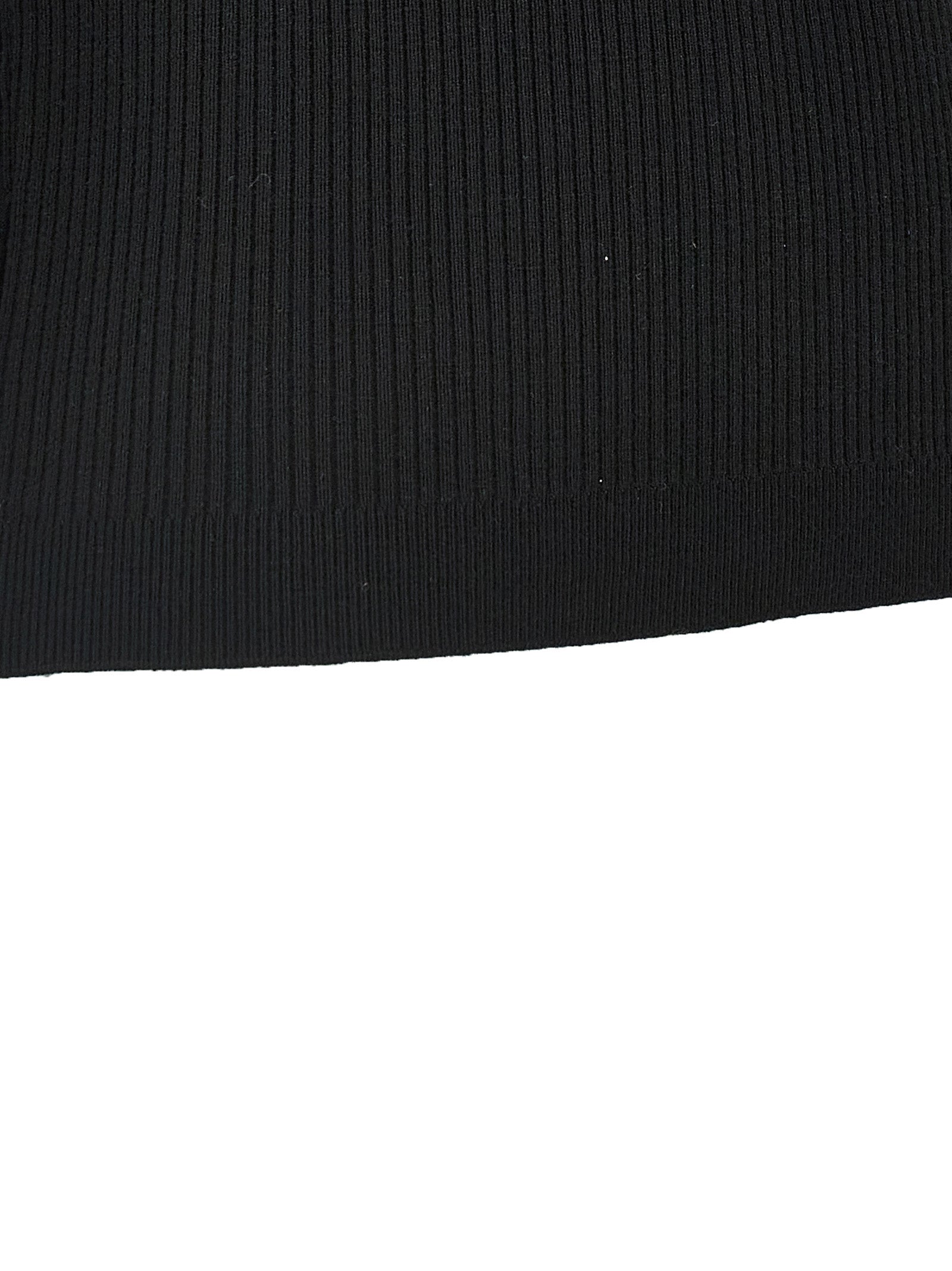 Alessandra Rich Schwarzes Woll-T-Shirt