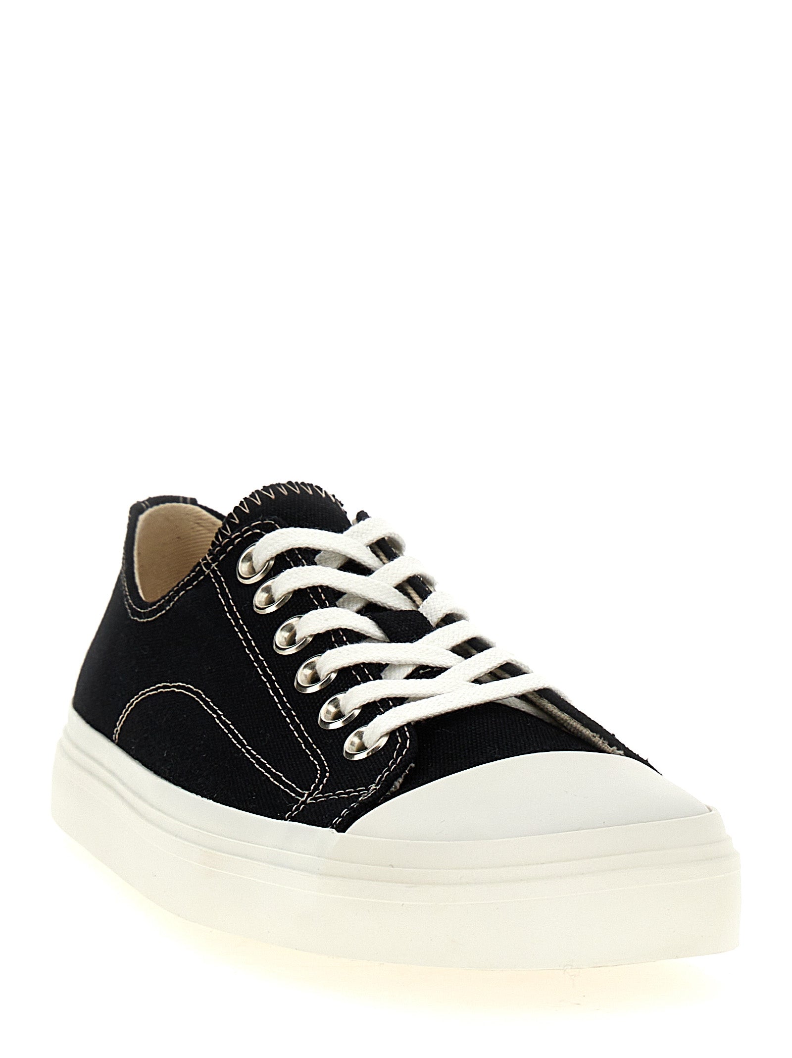 Moschino Schwarze Low-Top-Sneaker aus Baumwolle